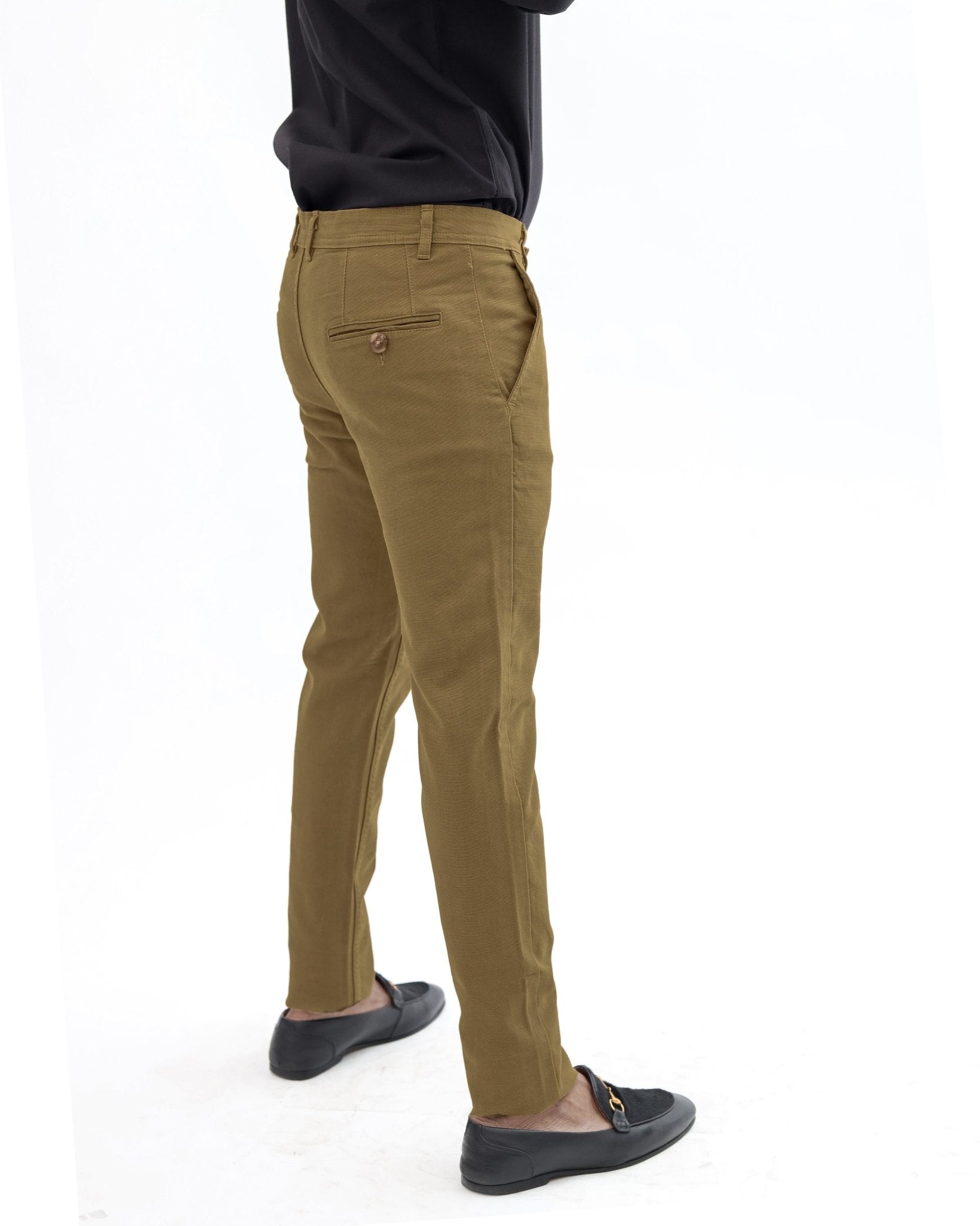 Khaki Brown Cotton Pant - Smart FitPantGarderobe Clothing