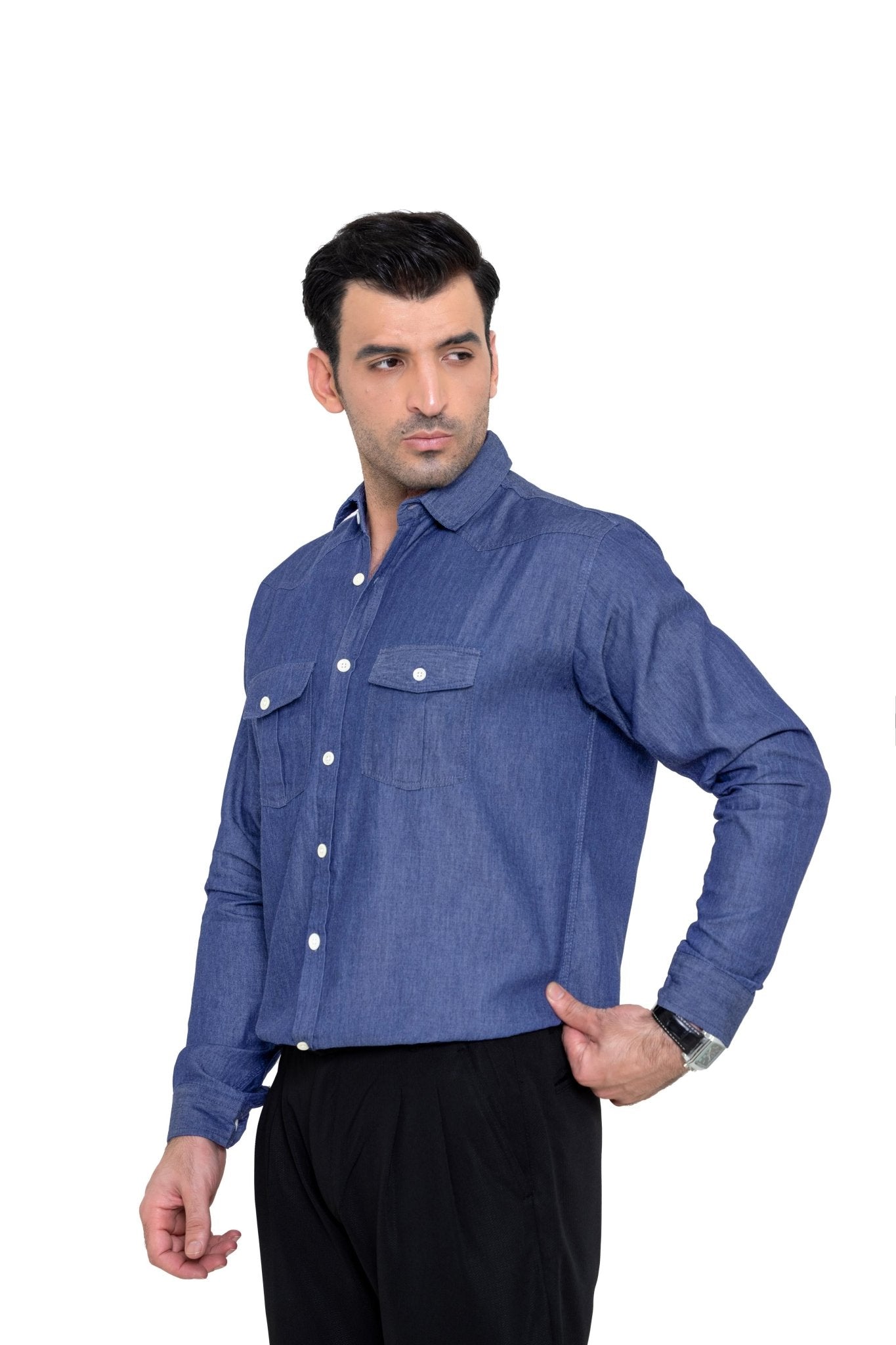 Light Blue Denim ShirtshirtGarderobe Clothing