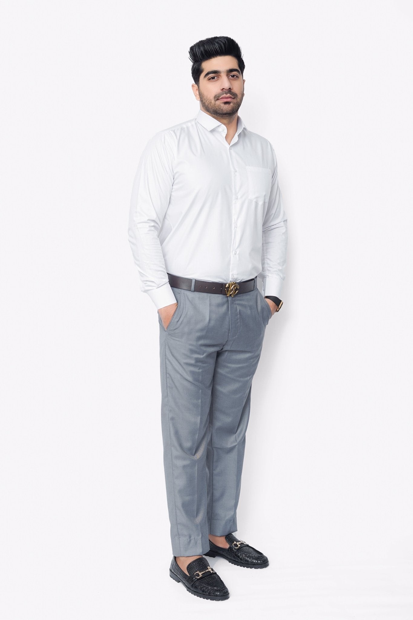 Light Grey Formal Dress PantFormal PantsGarderobe Clothing