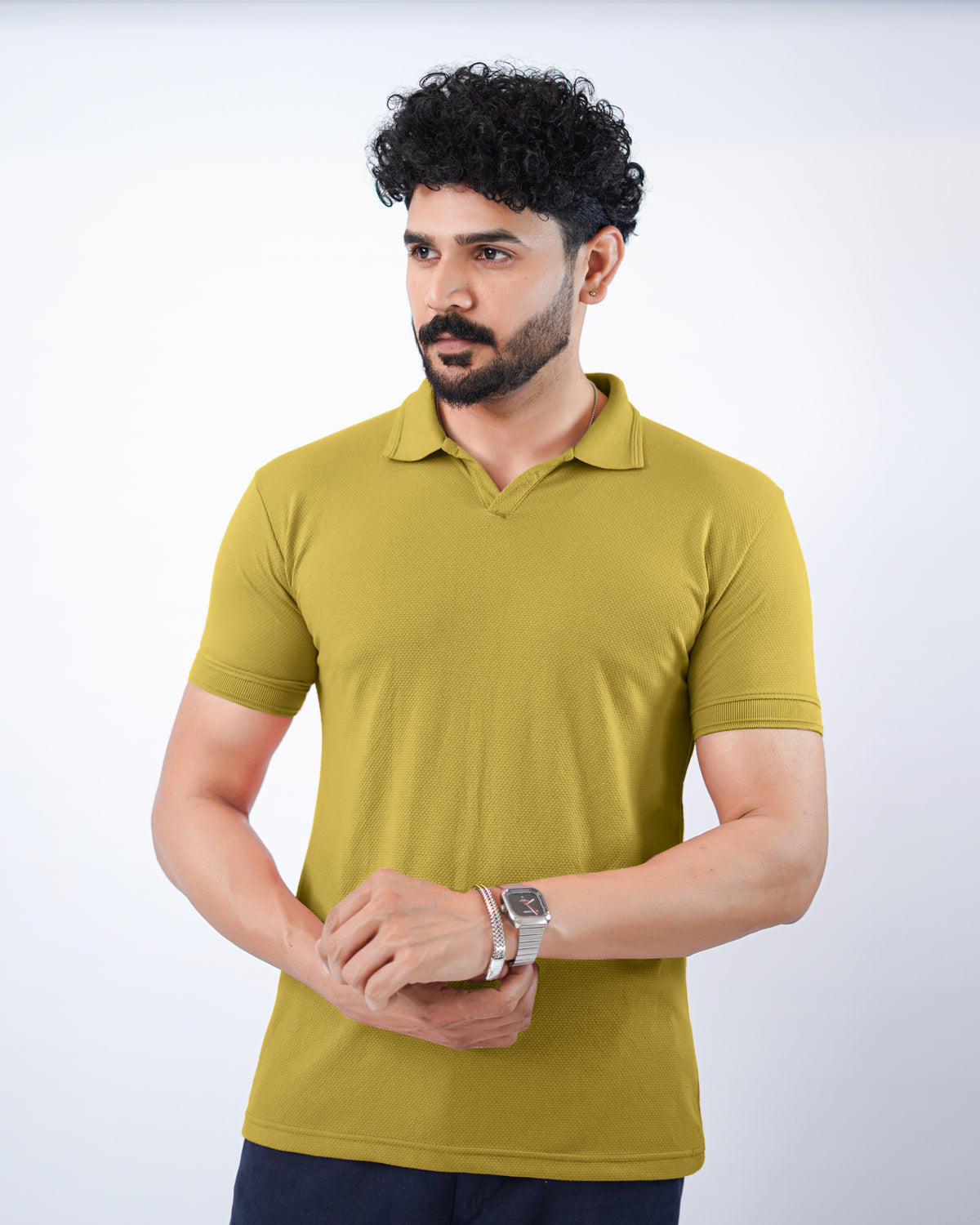Mustard Polo - Popcorn Polo Shirt