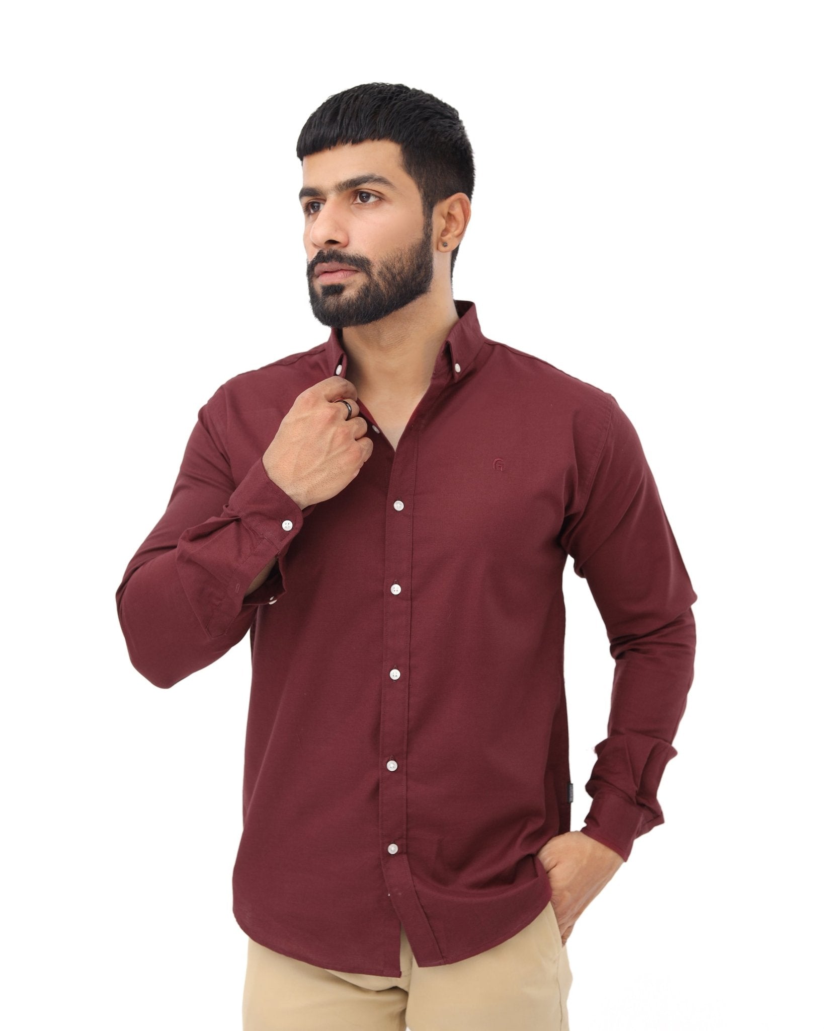 Maroon Casual Shirtcasual shirtGarderobe Clothing