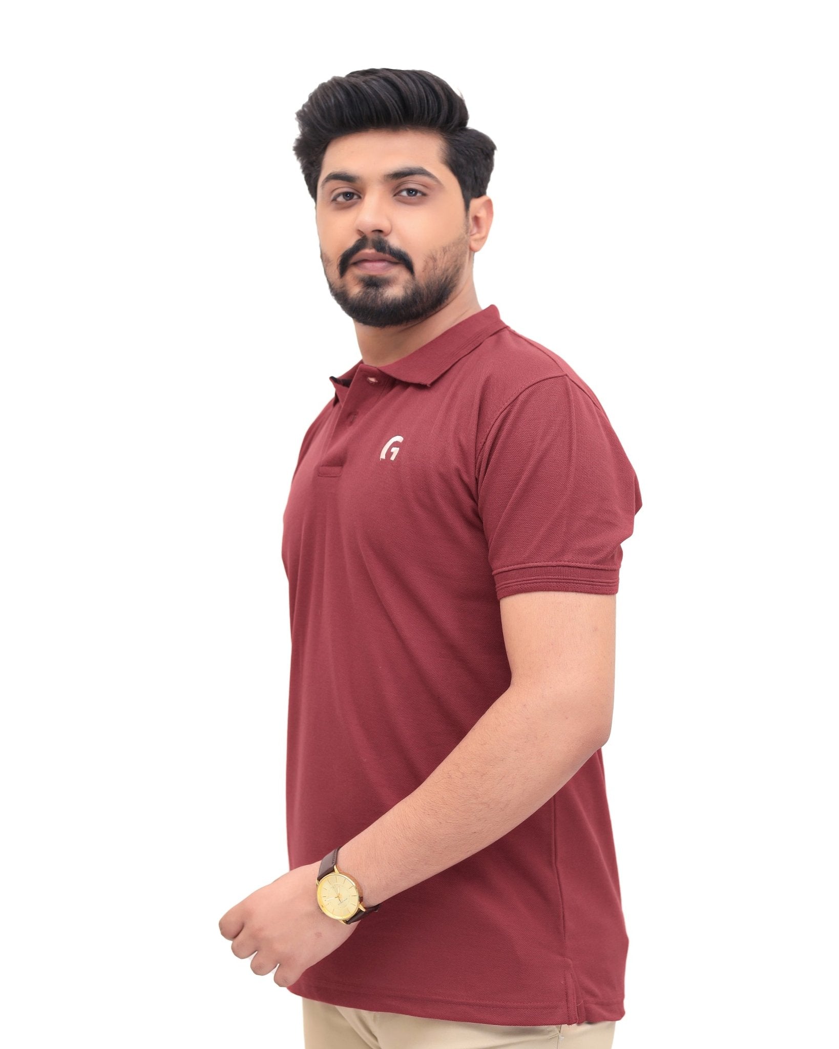 Maroon Polo ShirtGarderobe Clothing