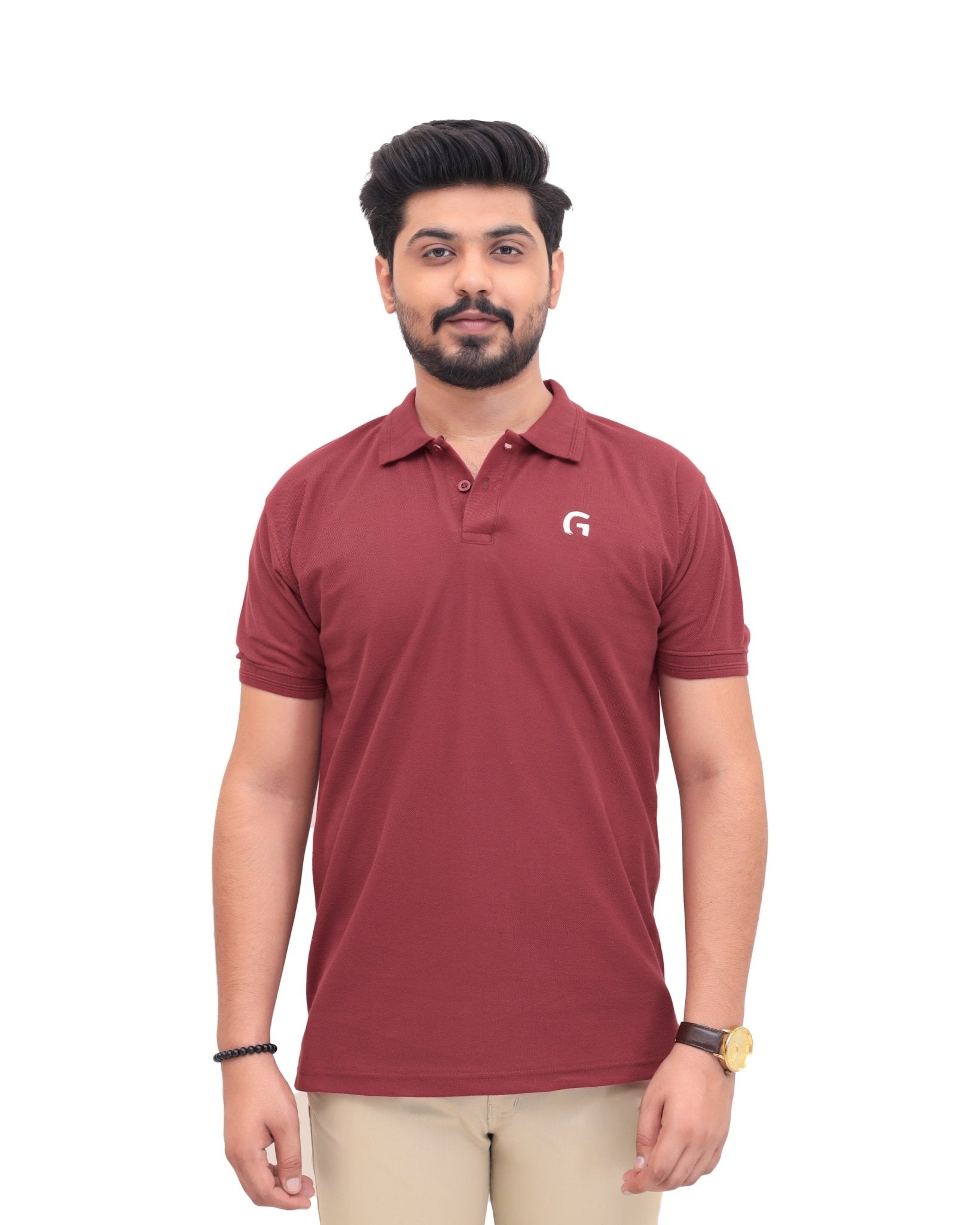 Maroon Polo ShirtGarderobe Clothing