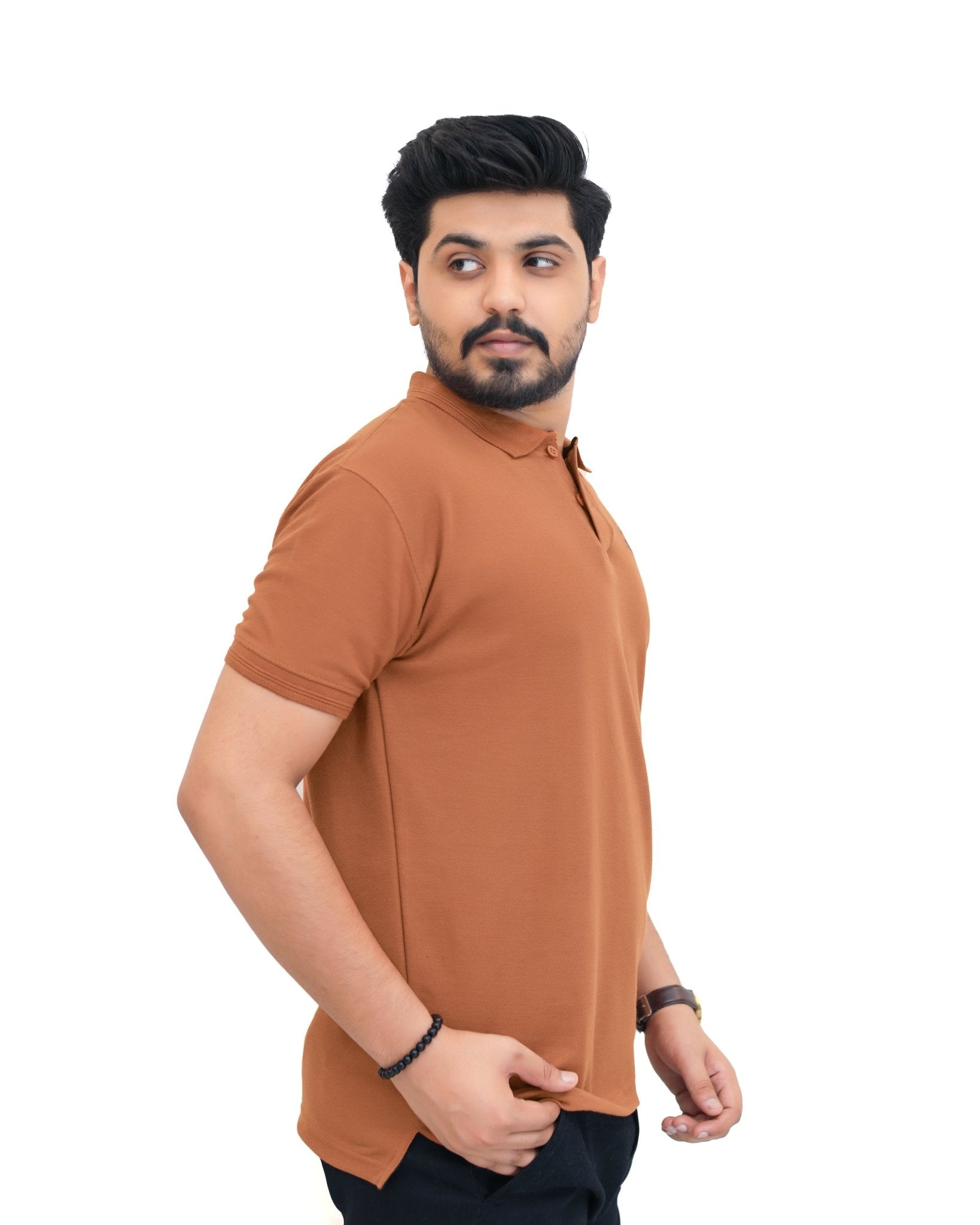 Mustered Brown Polo ShirtGarderobe Clothing