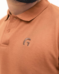 Mustered Brown Polo ShirtGarderobe Clothing