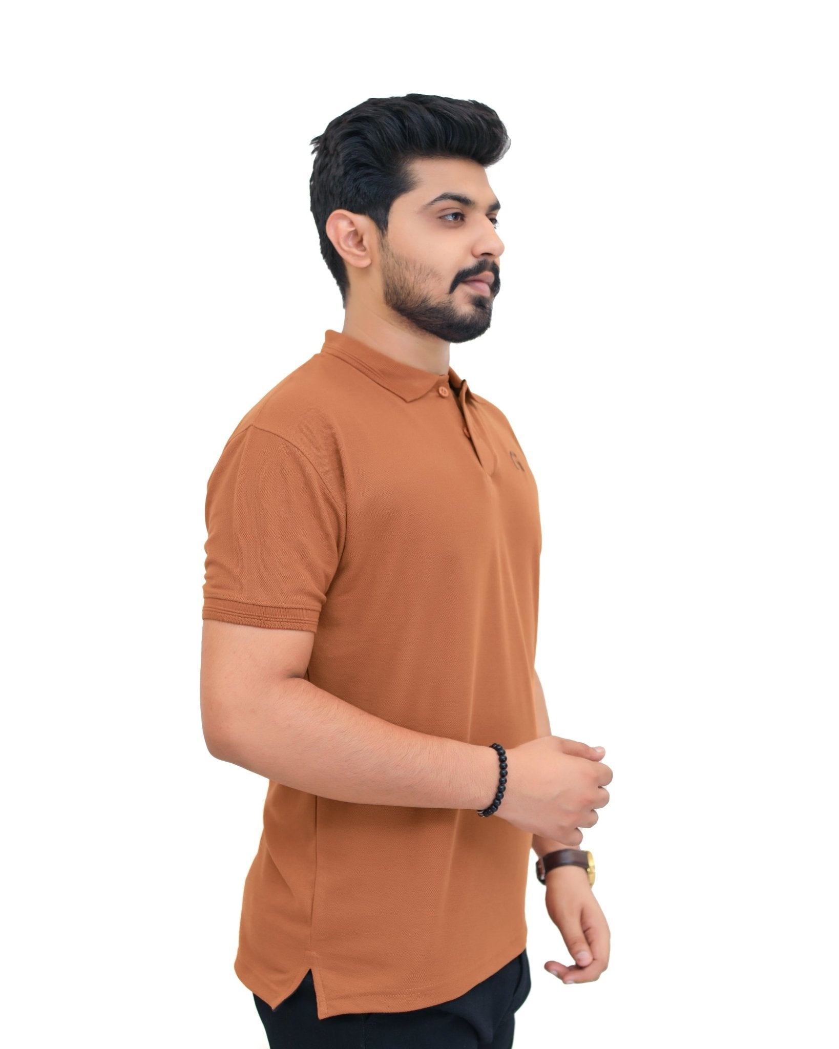 Mustered Brown Polo ShirtGarderobe Clothing