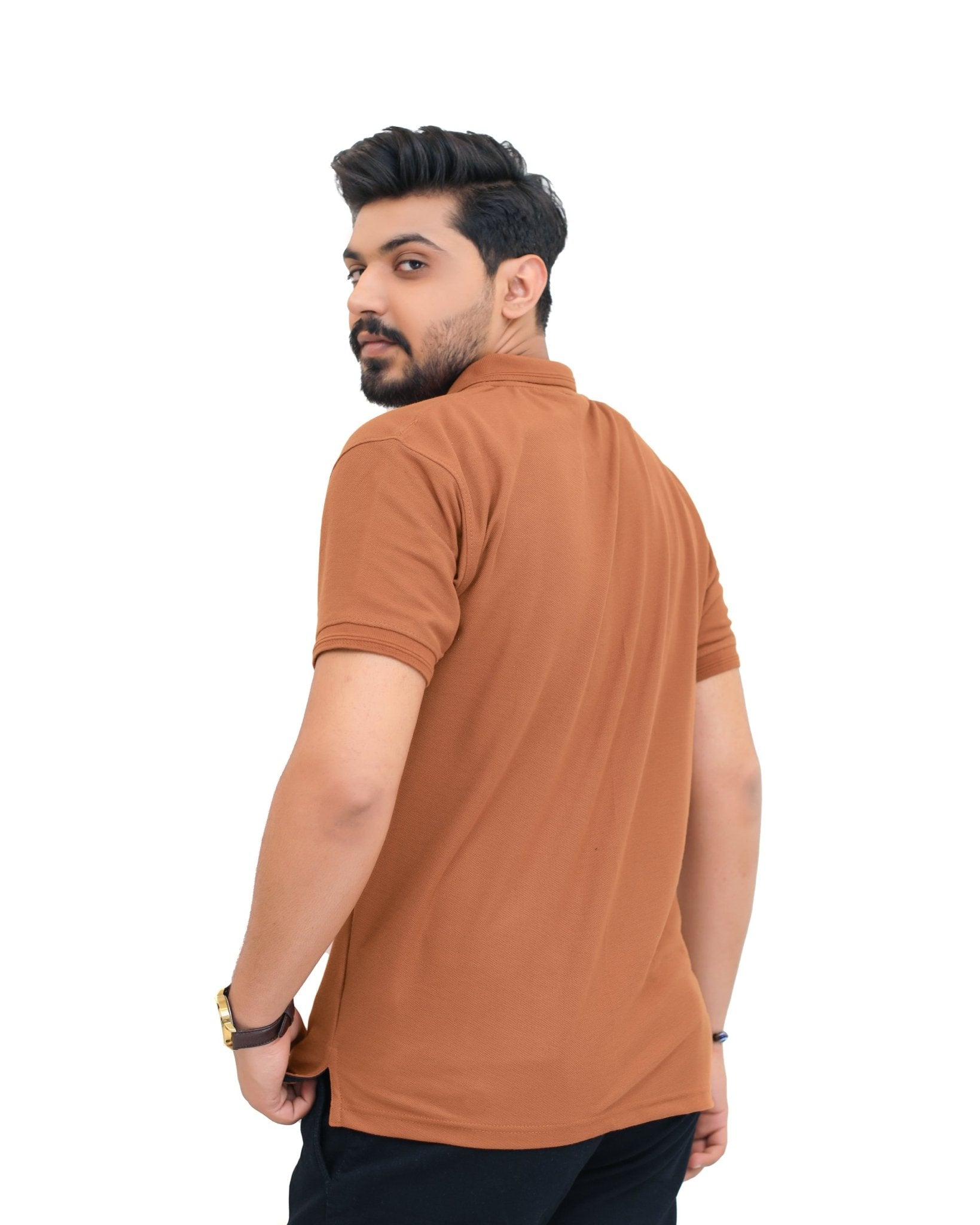 Mustered Brown Polo ShirtGarderobe Clothing