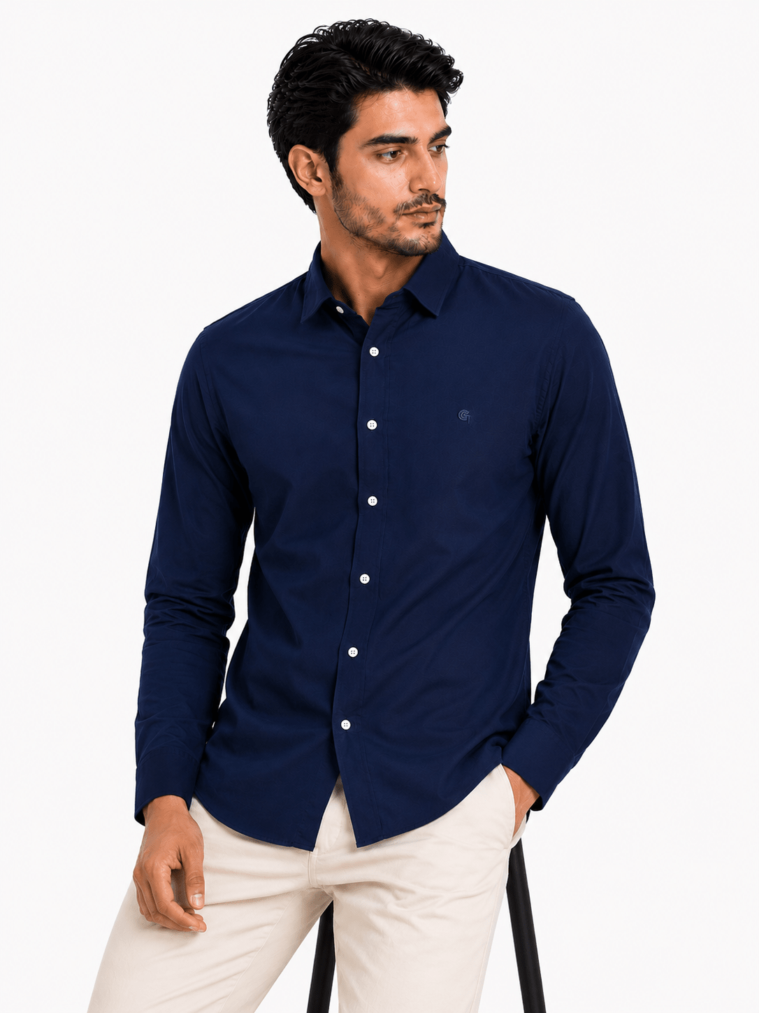 Navy Blue Casual Shirtcasual shirtGarderobe Clothing