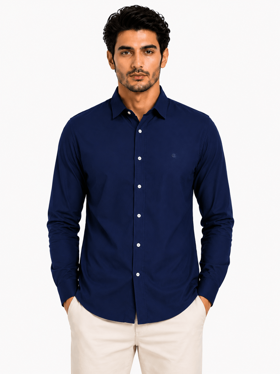 Navy Blue Casual Shirtcasual shirtGarderobe Clothing