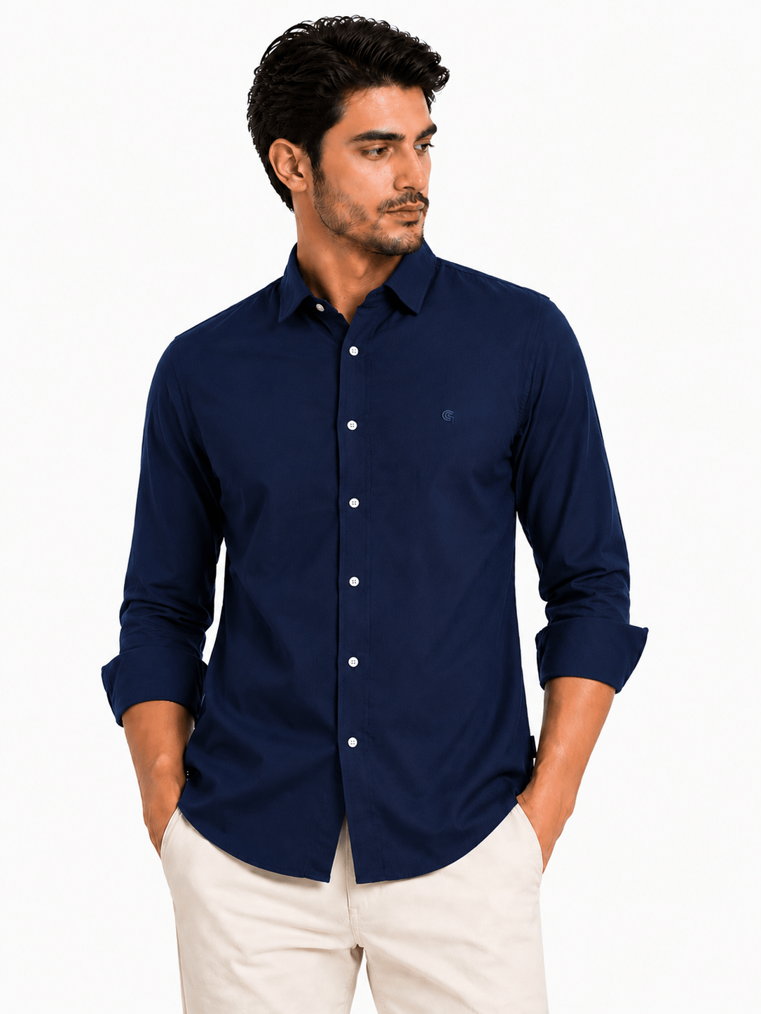 Navy Blue Casual Shirtcasual shirtGarderobe Clothing