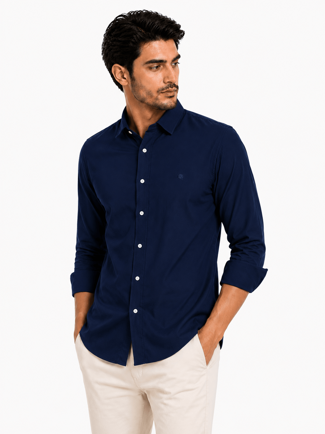 Navy Blue Casual Shirtcasual shirtGarderobe Clothing