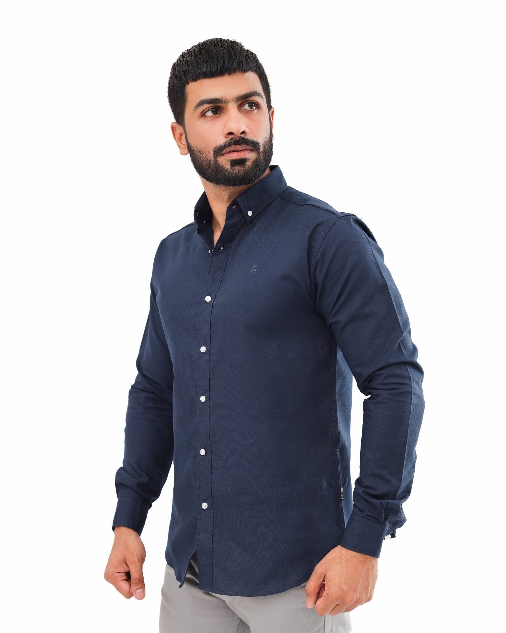 Navy Blue Casual Shirtcasual shirtGarderobe Clothing