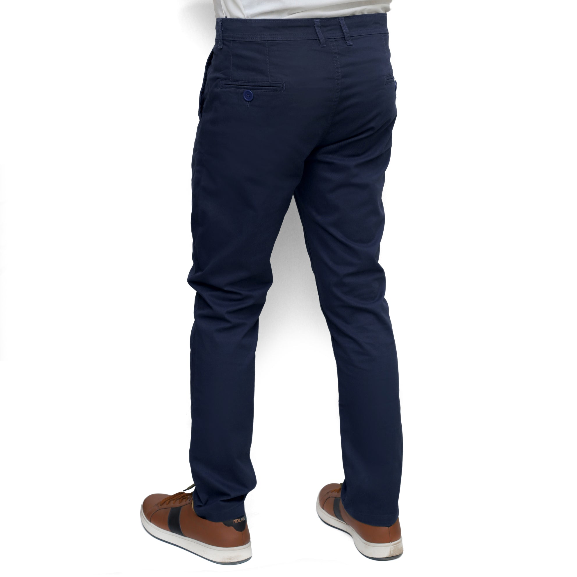 Navy Blue Cotton Pant - Straight FitPantGarderobe Clothing