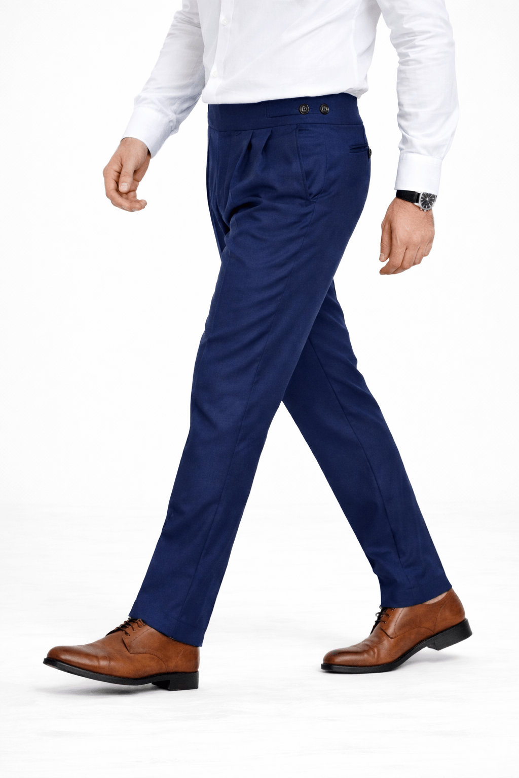 Navy Blue Gurkha Pant - Regular FitPantGarderobe Clothing