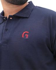 Navy Blue Polo ShirtGarderobe Clothing