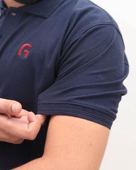 Navy Blue Polo ShirtGarderobe Clothing