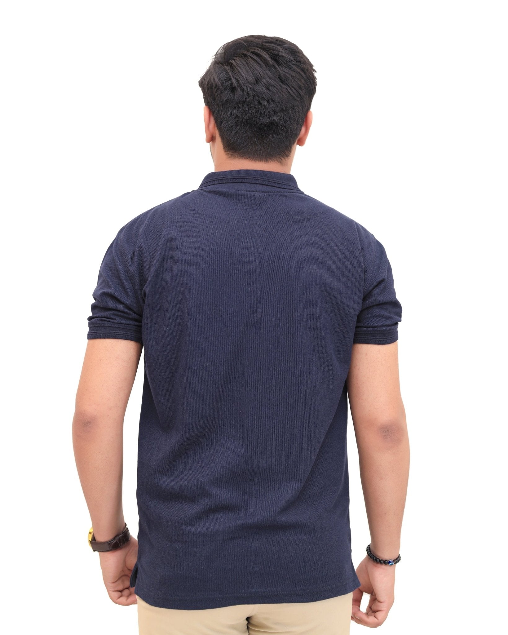 Navy Blue Polo ShirtGarderobe Clothing