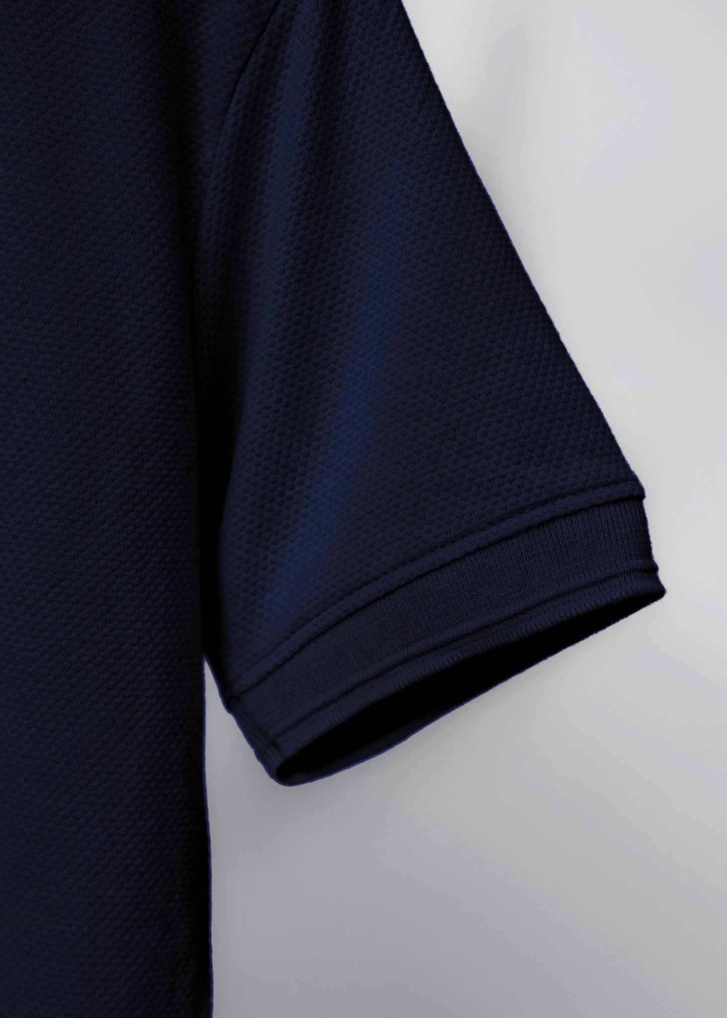 NAVY BLUE - Popcorn Polo ShirtGarderobe Clothing
