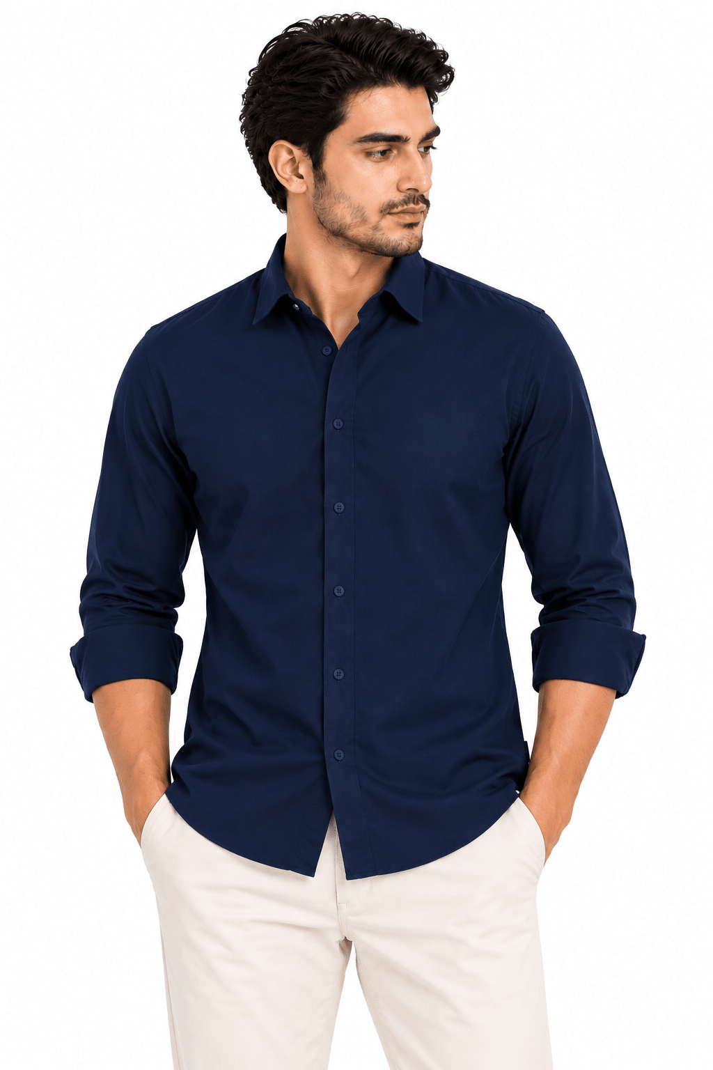Navy Casual Shirt - AS Seriescasual shirtGarderobe Clothing