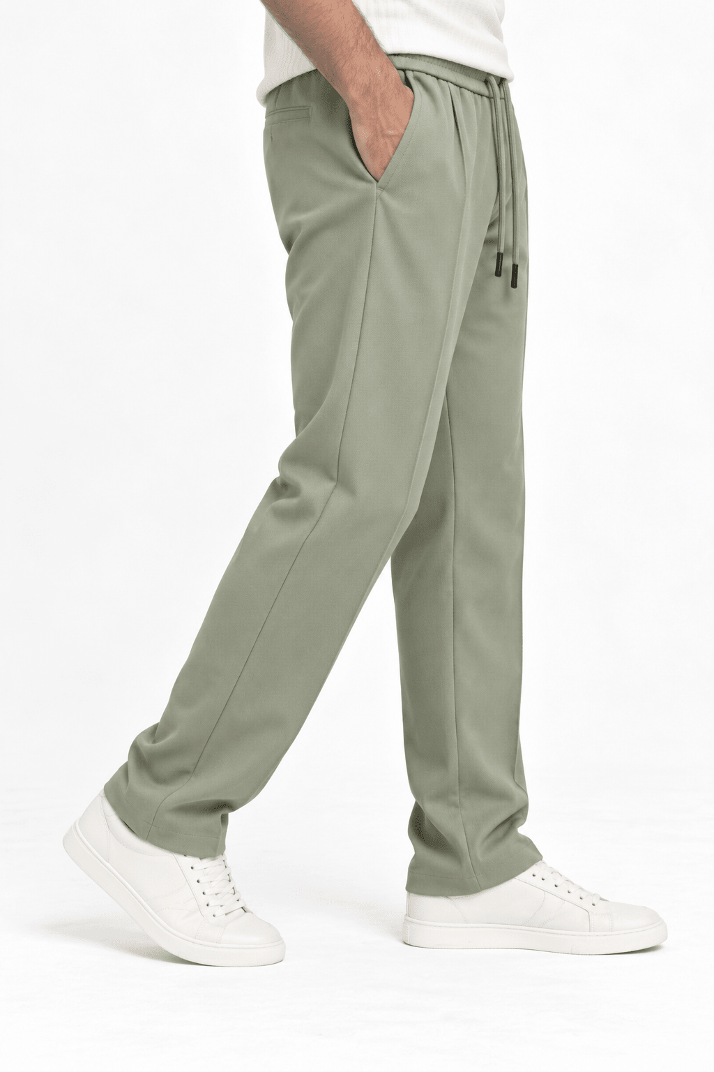 Olive Pleated - Korean TrouserGarderobe Clothing