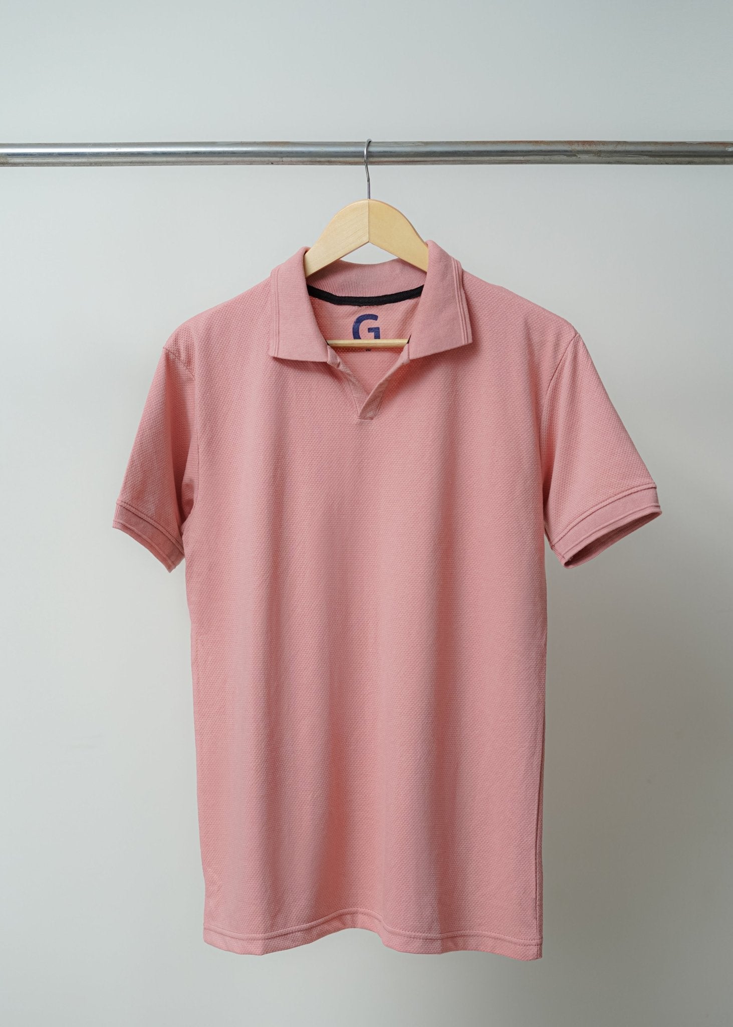 PEACH POLO - Popcorn Polo ShirtGarderobe Clothing
