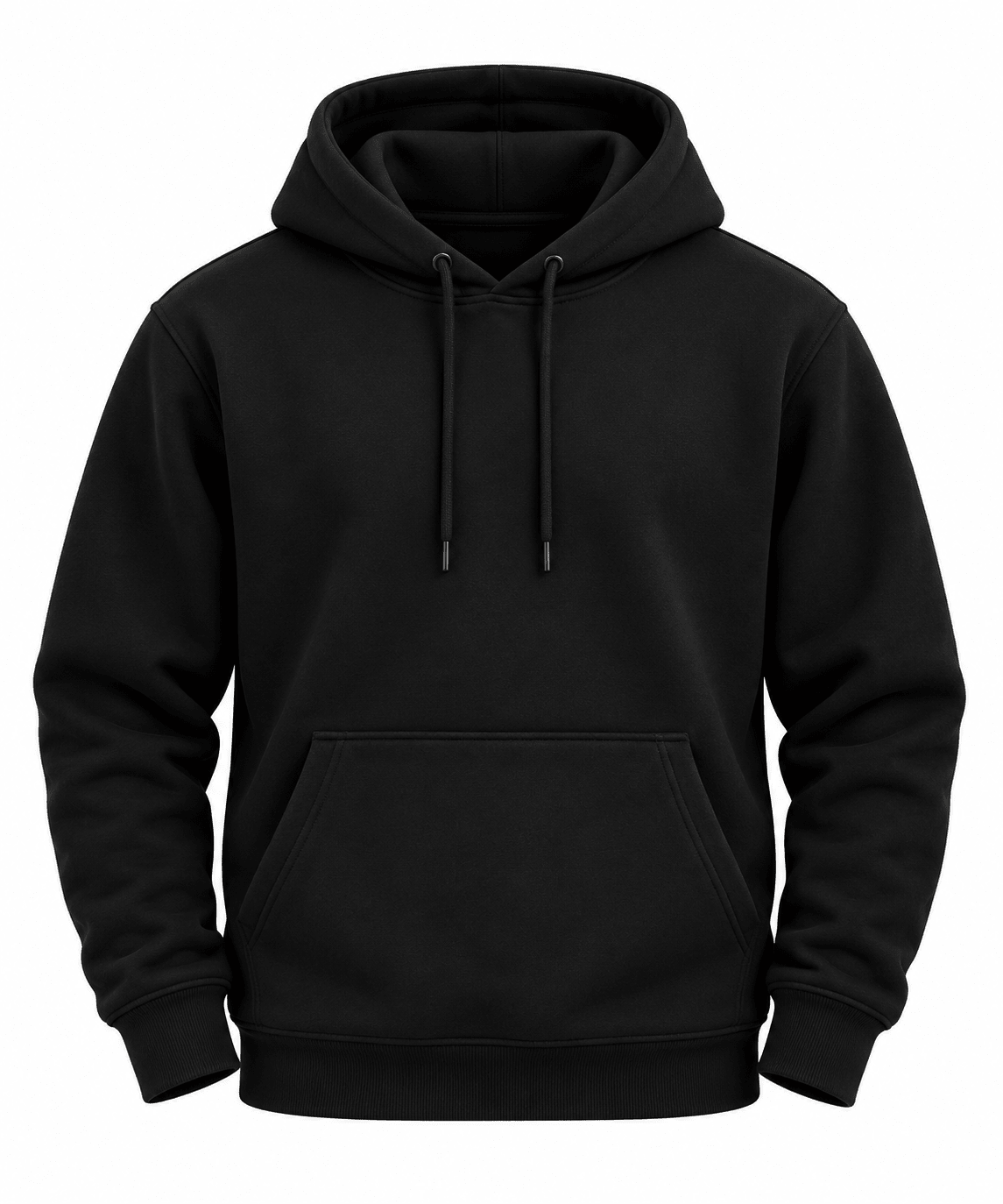 Premium Fleece Pullover Hoodie - BlackGarderobe Clothing