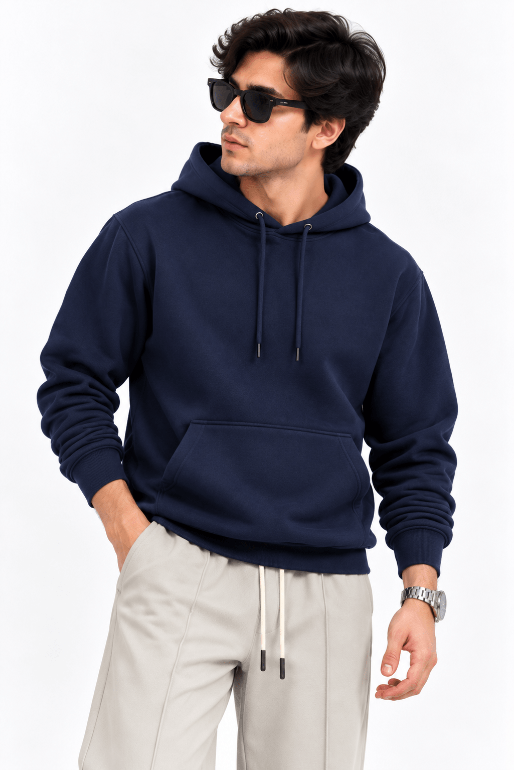 Premium Fleece Pullover Hoodie - BlueGarderobe Clothing