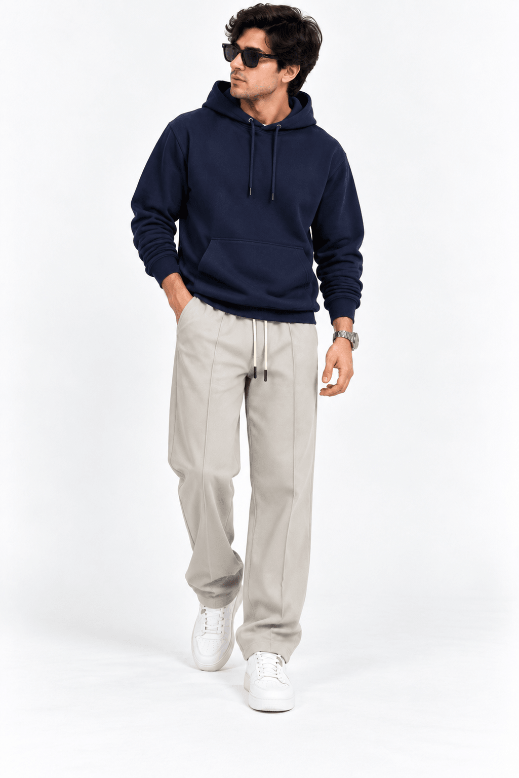 Premium Fleece Pullover Hoodie - BlueGarderobe Clothing