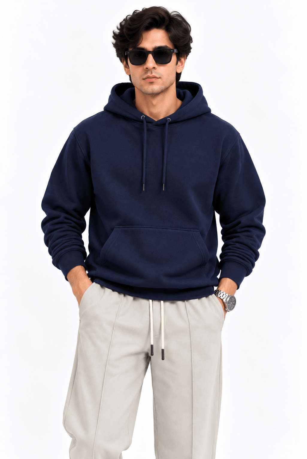 Premium Fleece Pullover Hoodie - BlueGarderobe Clothing
