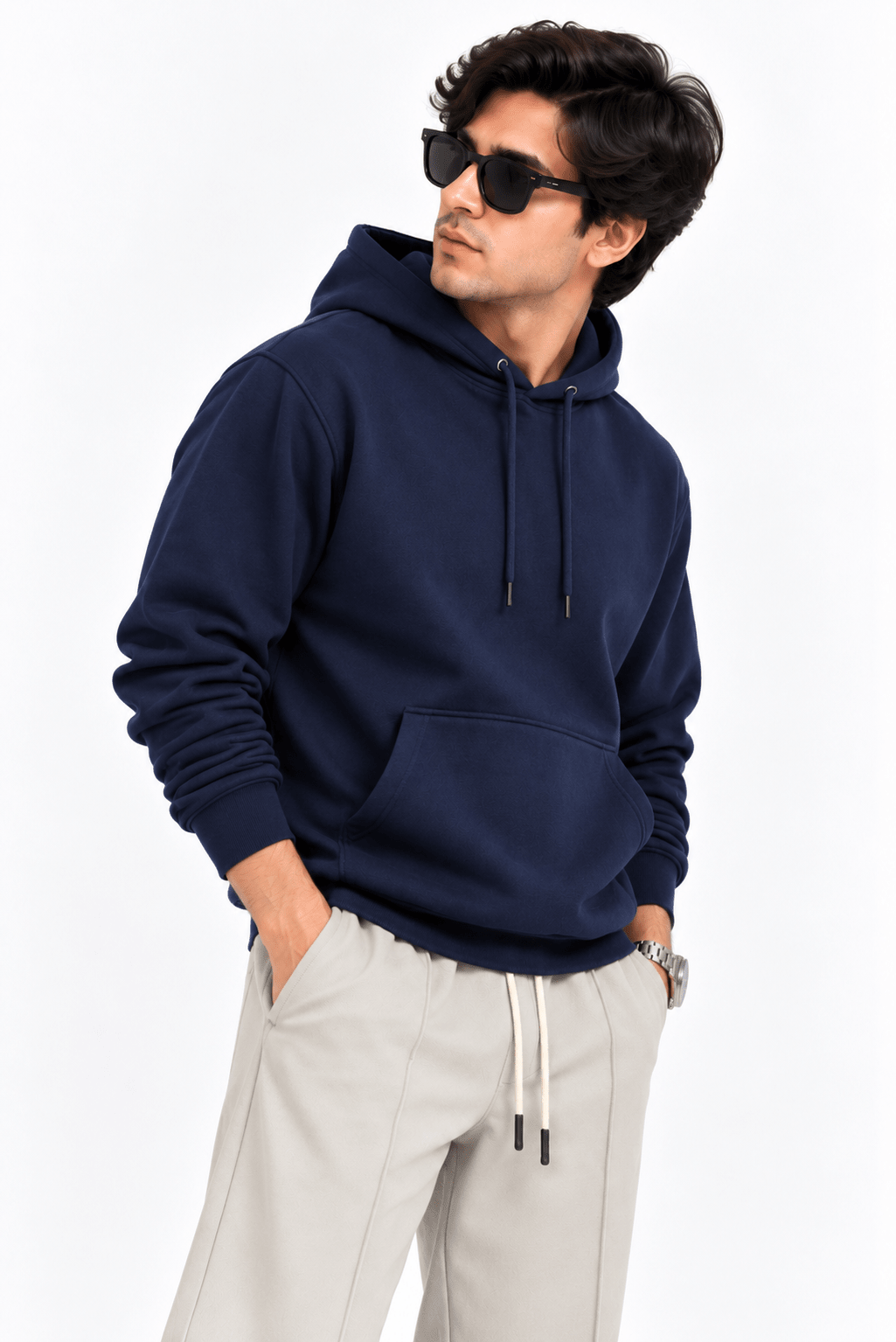 Premium Fleece Pullover Hoodie - BlueGarderobe Clothing