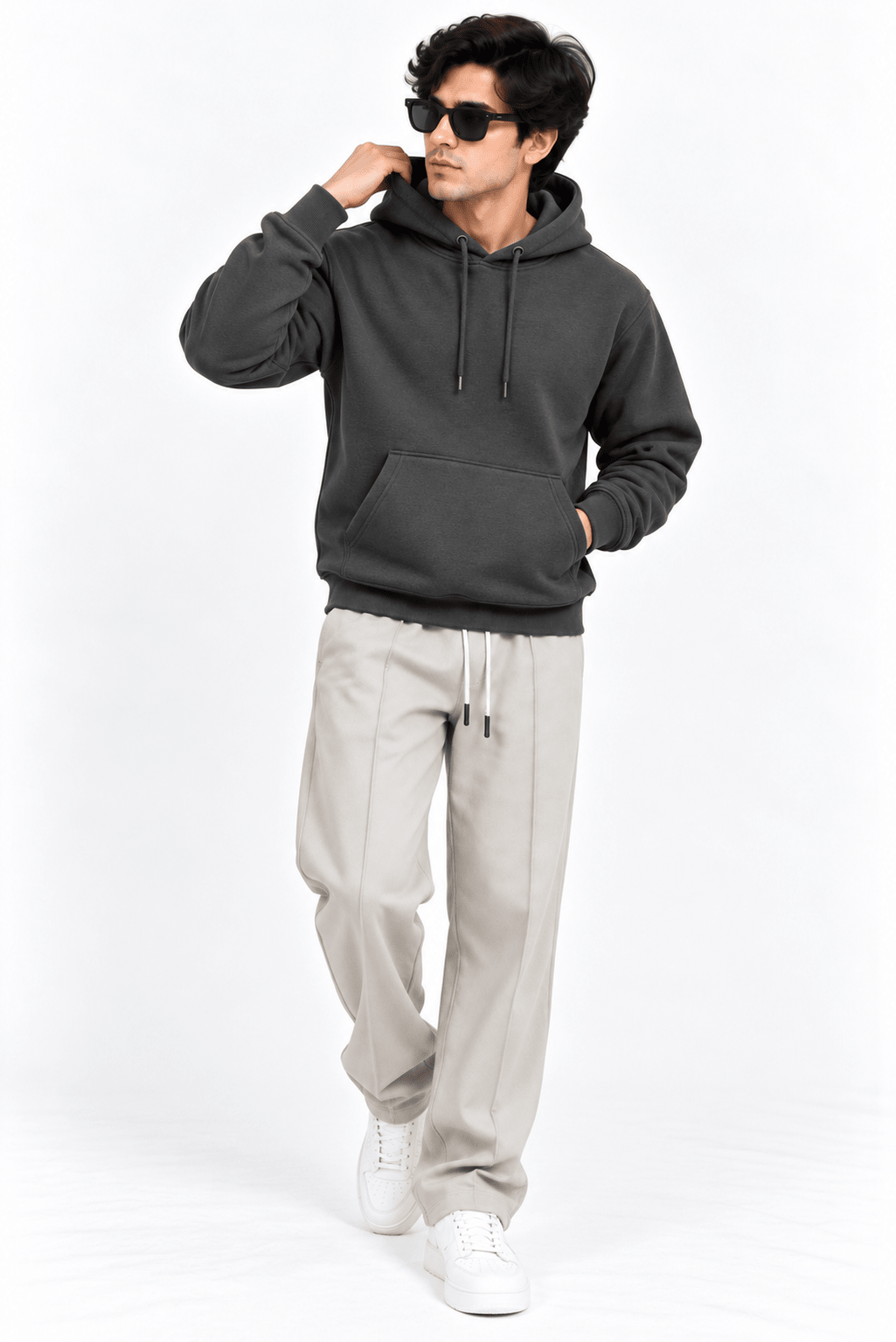 Premium Fleece Pullover Hoodie - CharcoalGarderobe Clothing