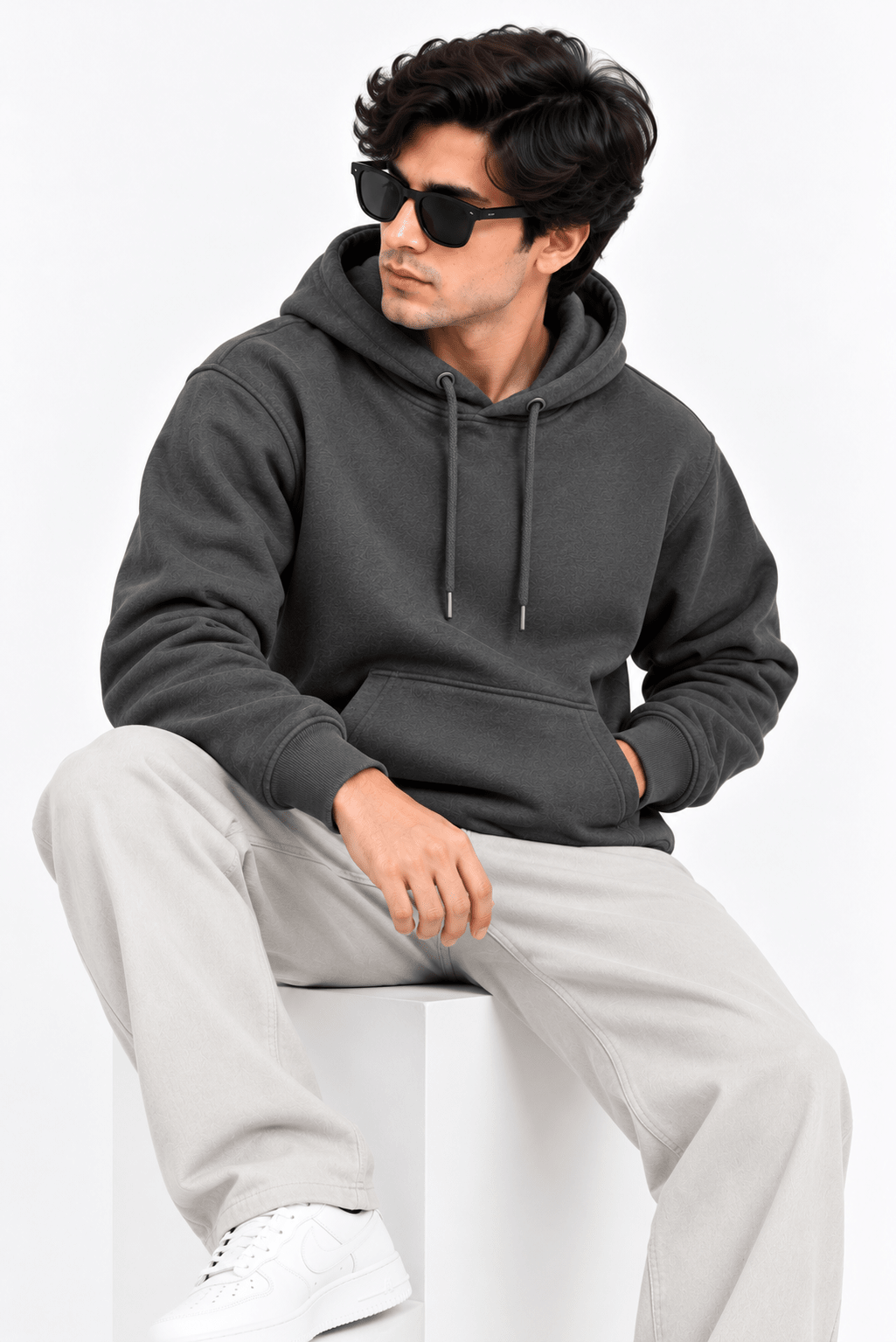 Premium Fleece Pullover Hoodie - CharcoalGarderobe Clothing