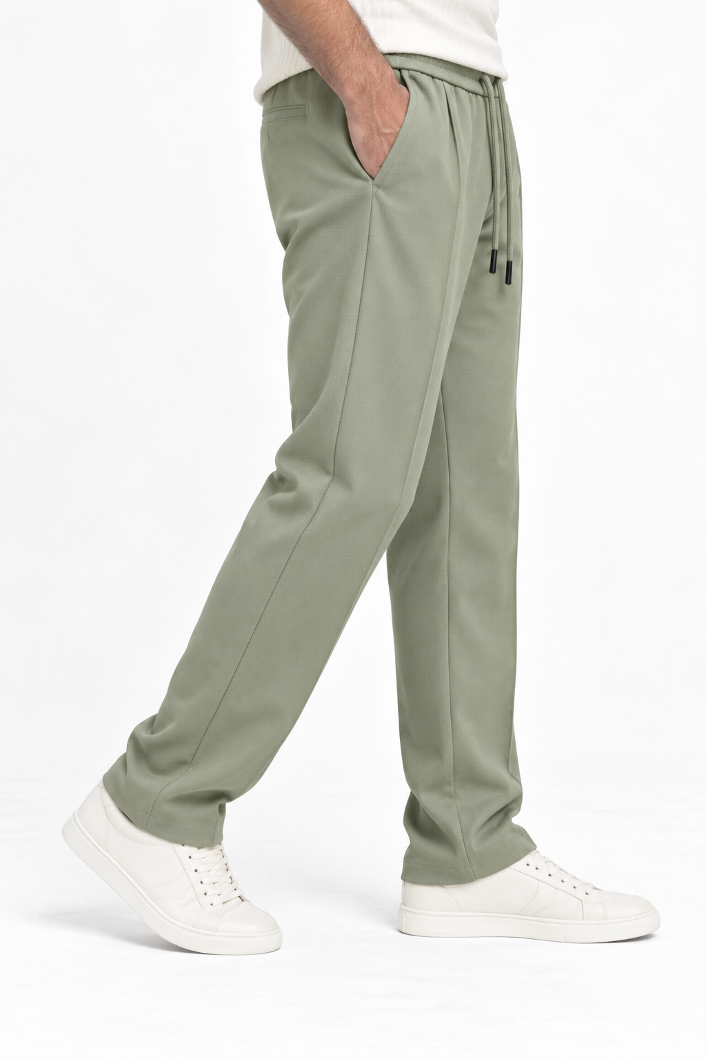Olive Pleated - Korean  Trouser