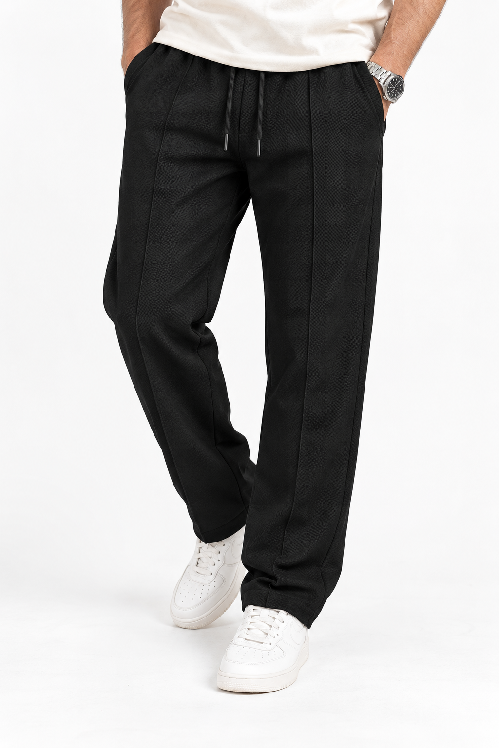 Black Pleated - Korean  Trouser