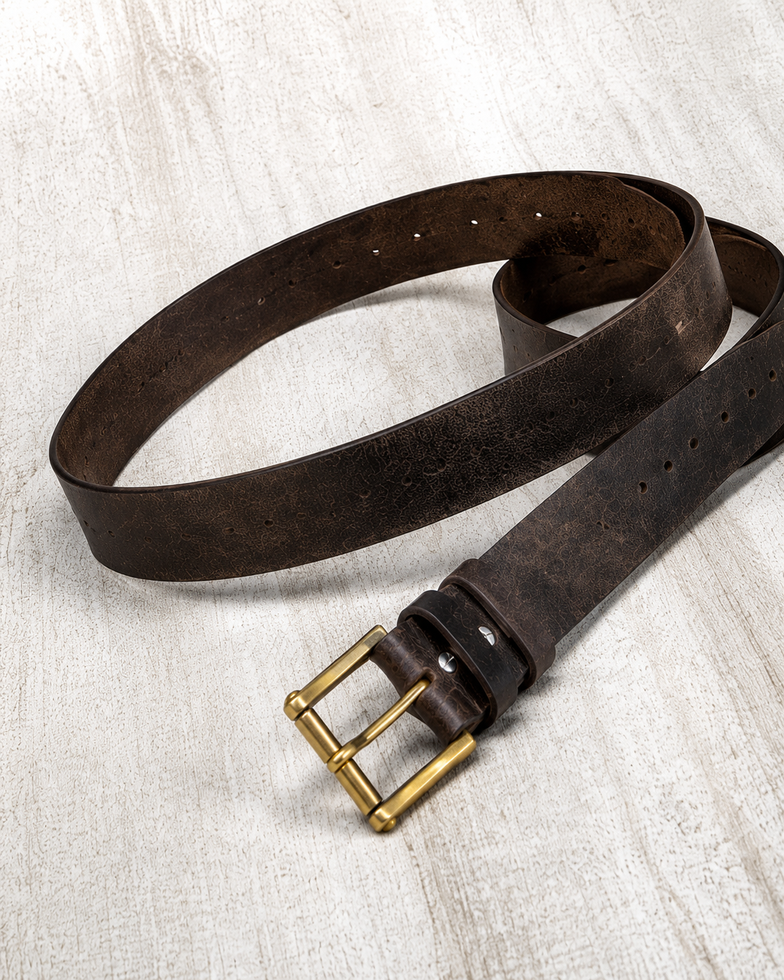 Elegance Dark Brown Leather Belt