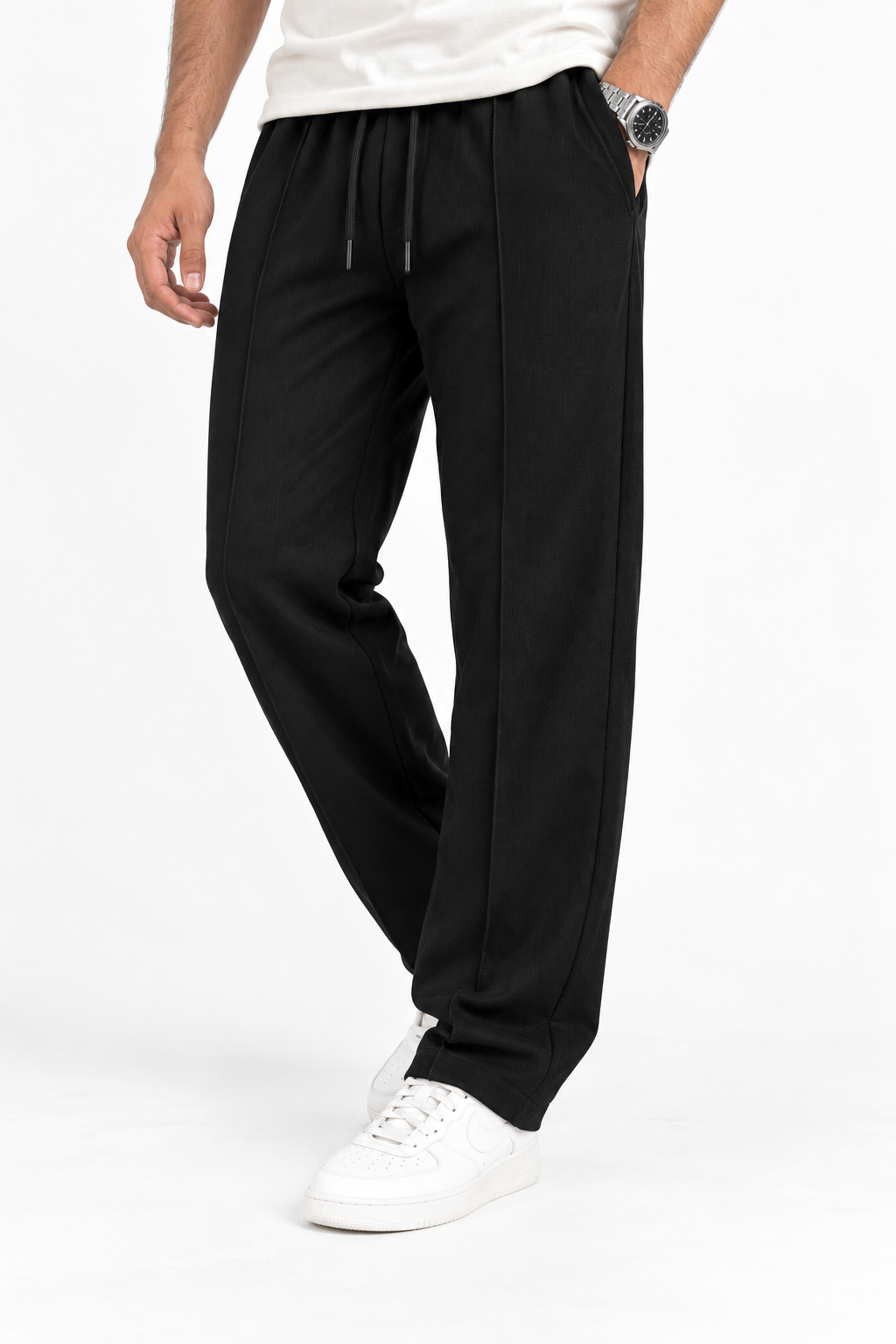 Black Pleated - Korean  Trouser