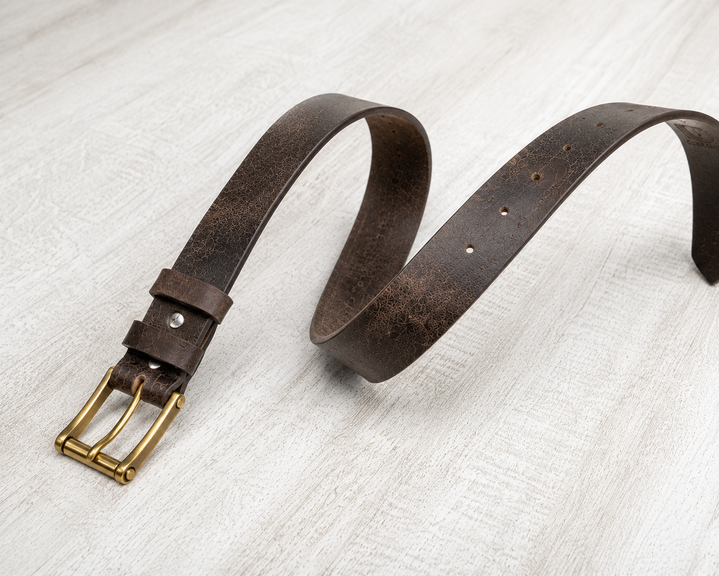 Elegance Dark Brown Leather Belt