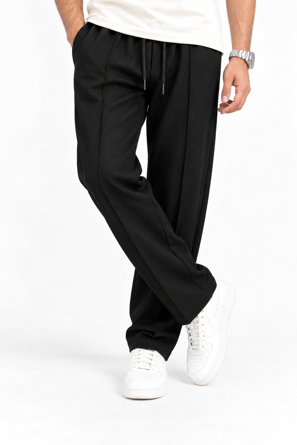 Black Pleated - Korean  Trouser