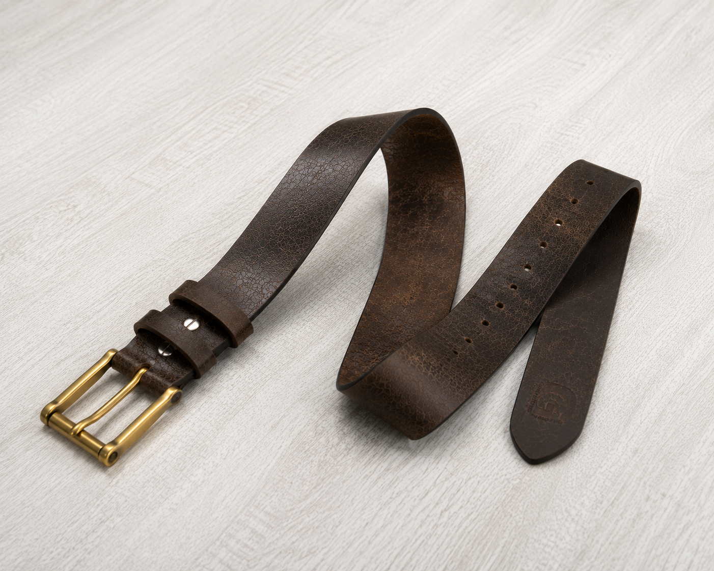 Elegance Dark Brown Leather Belt