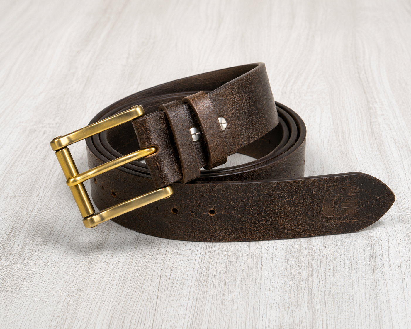 Elegance Dark Brown Leather Belt