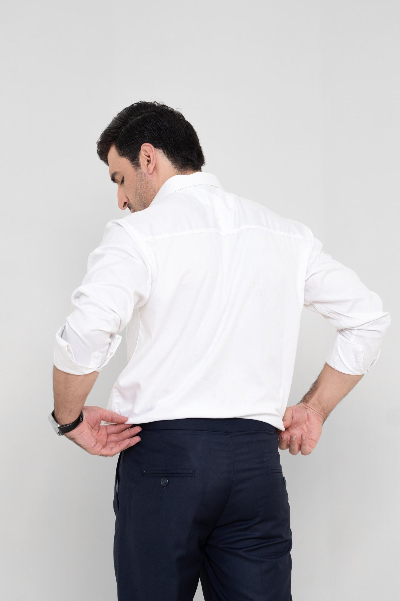 ROYAL TEXTURED WHITE – Italian Collar Double Pocket ShirtshirtGarderobe Clothing