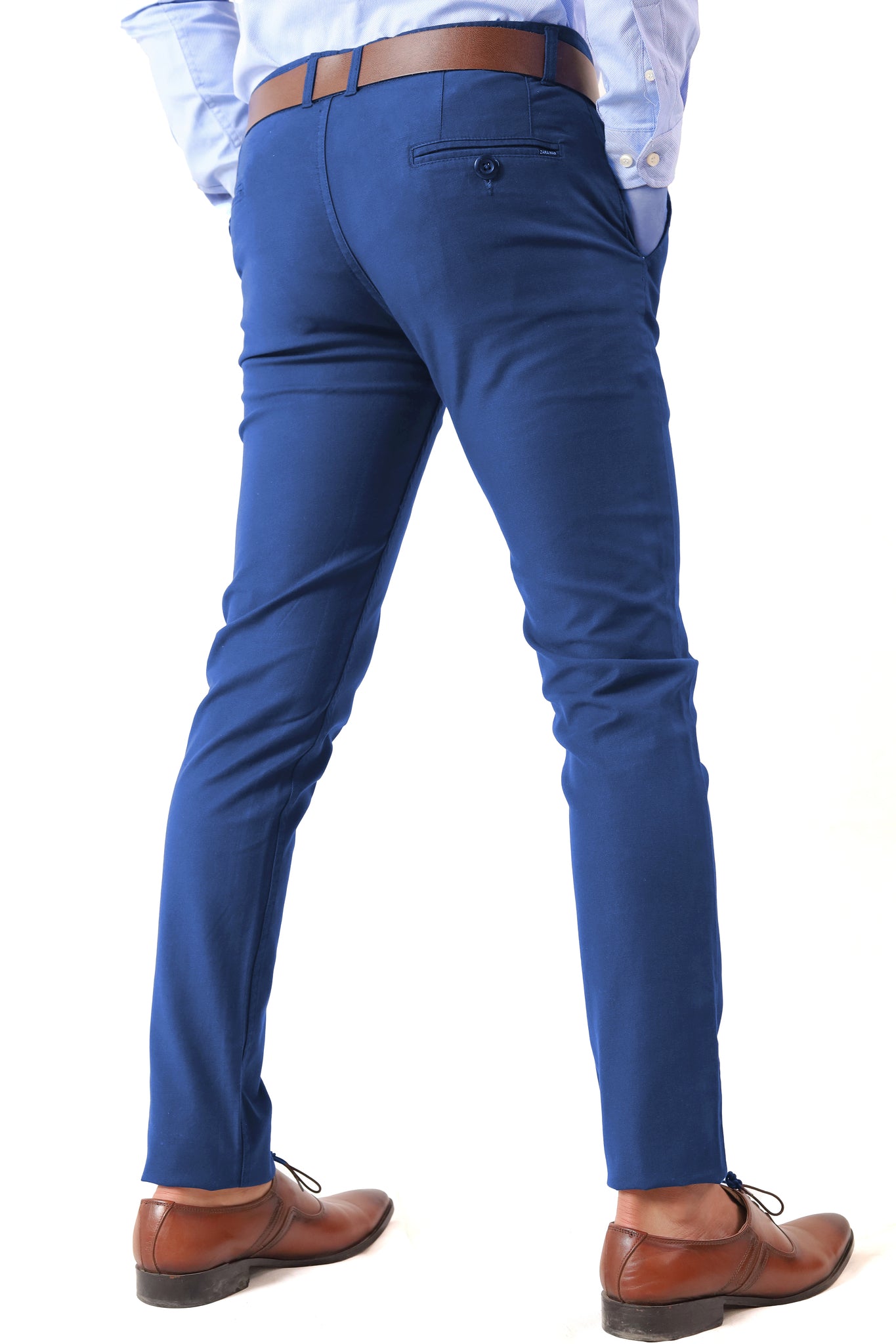 Sky Blue Cotton Pant - Garderobe