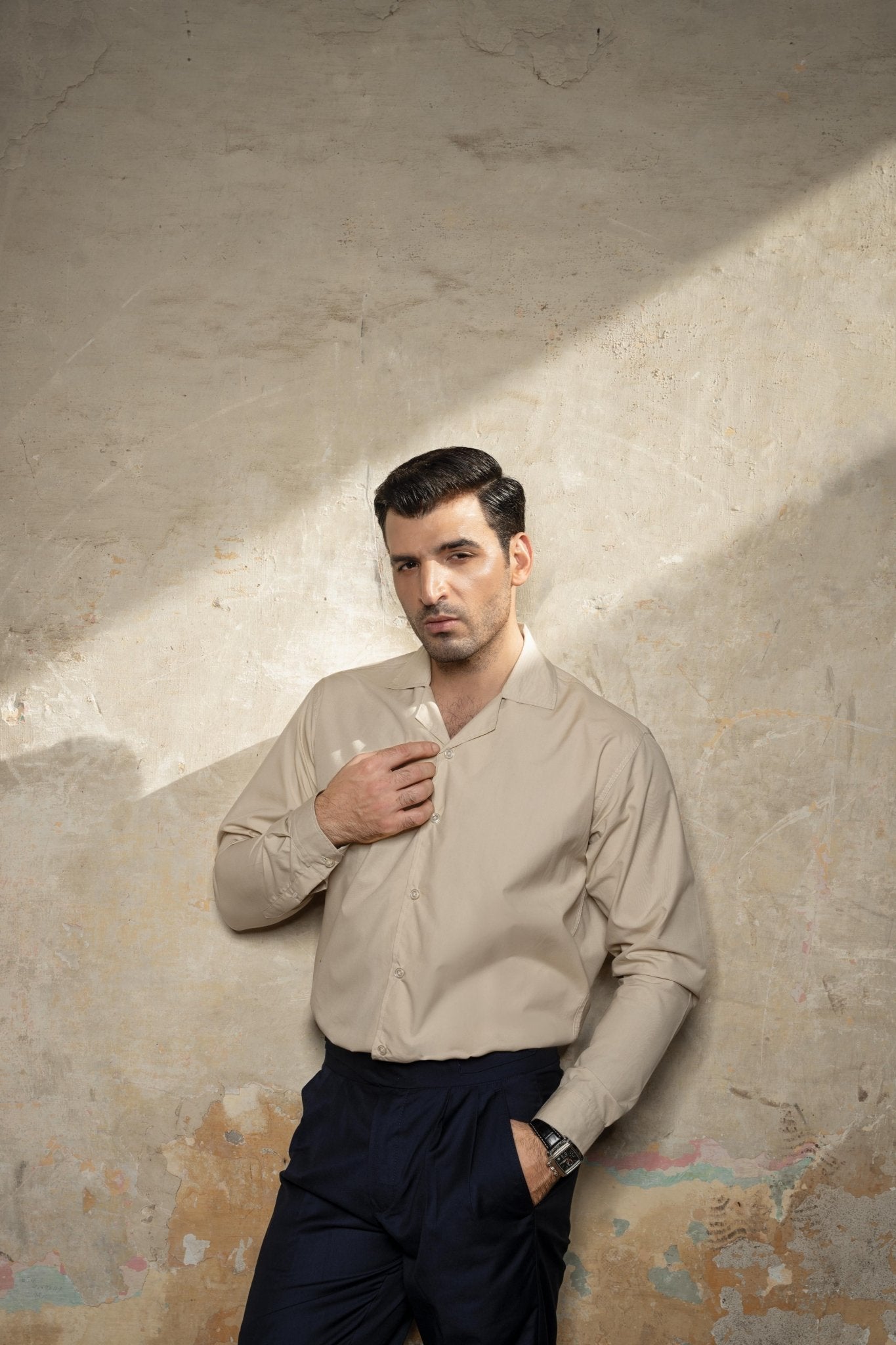 Skin Cuban Collar ShirtshirtGarderobe Clothing