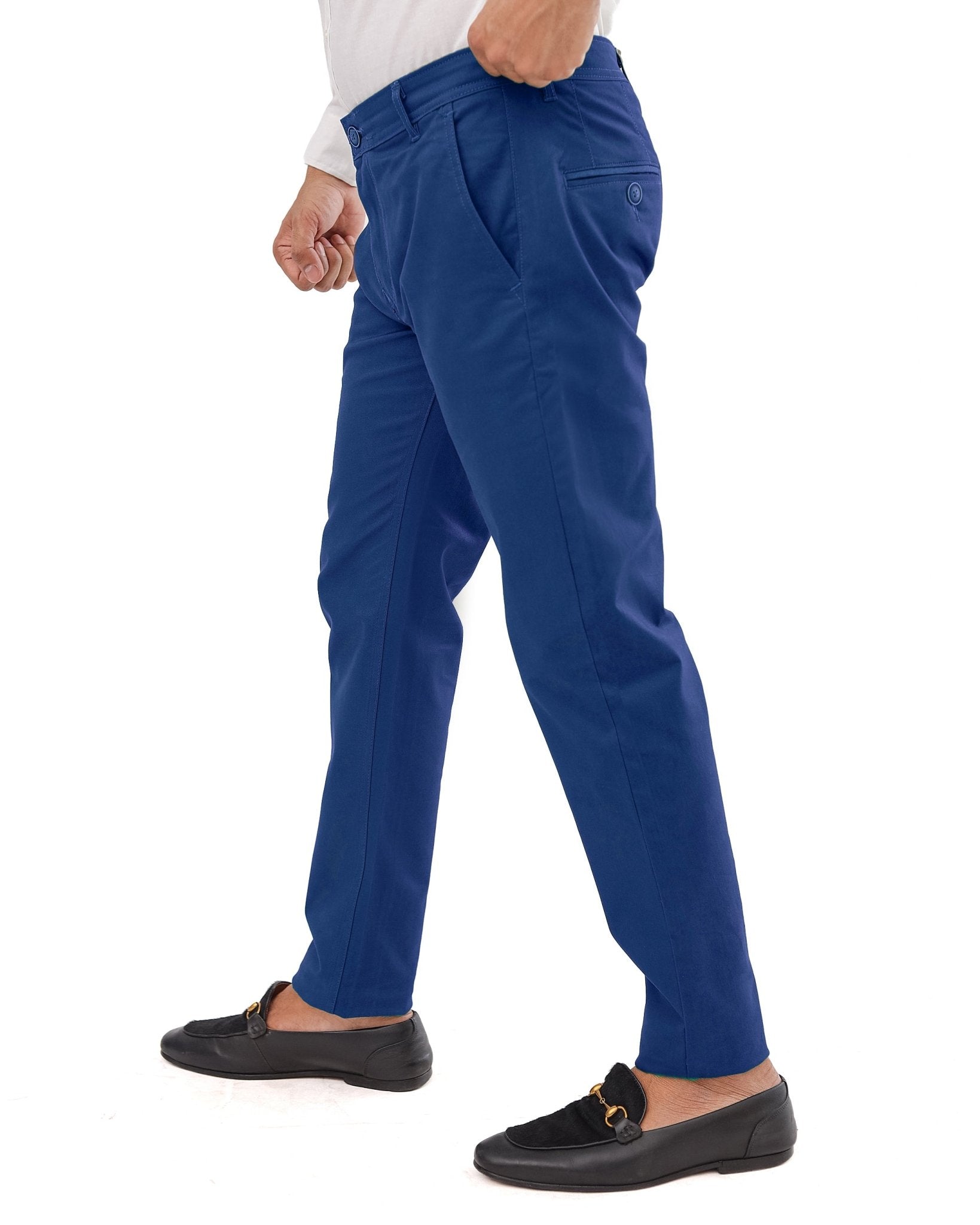 Sky Blue Cotton pant - Smart FitPantsGarderobe Clothing