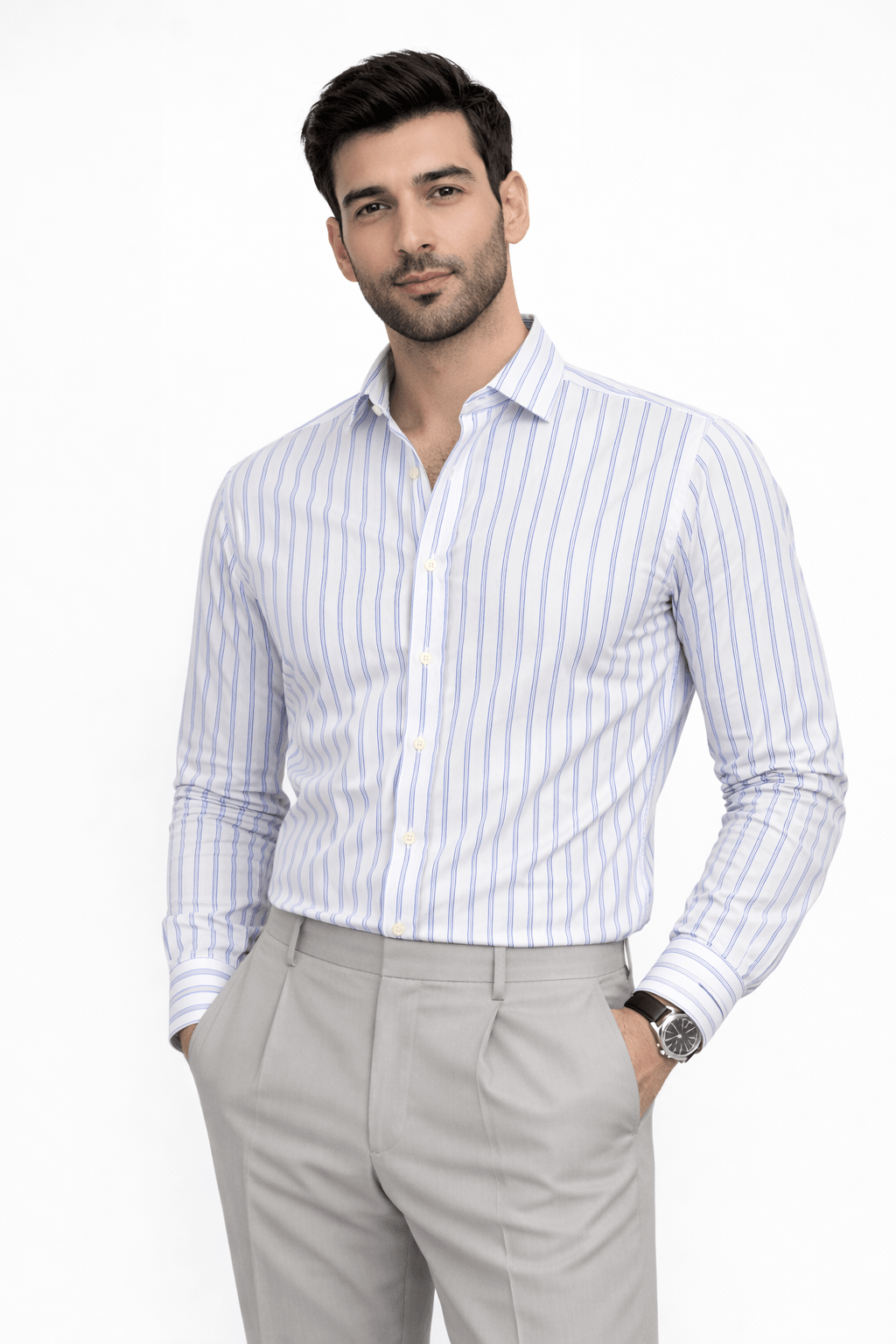 SkyWhite Lining ShirtshirtGarderobe Clothing