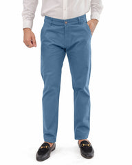 Slate Blue Cotton pantPantsGarderobe Clothing