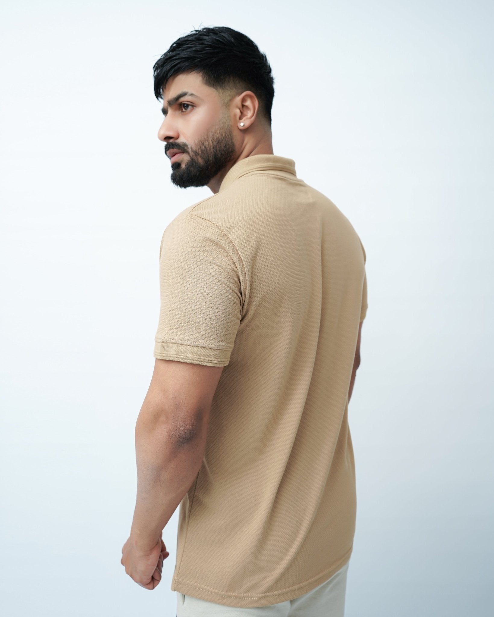 TEXTURED KINT SKIN POLO SHIRTGarderobe Clothing