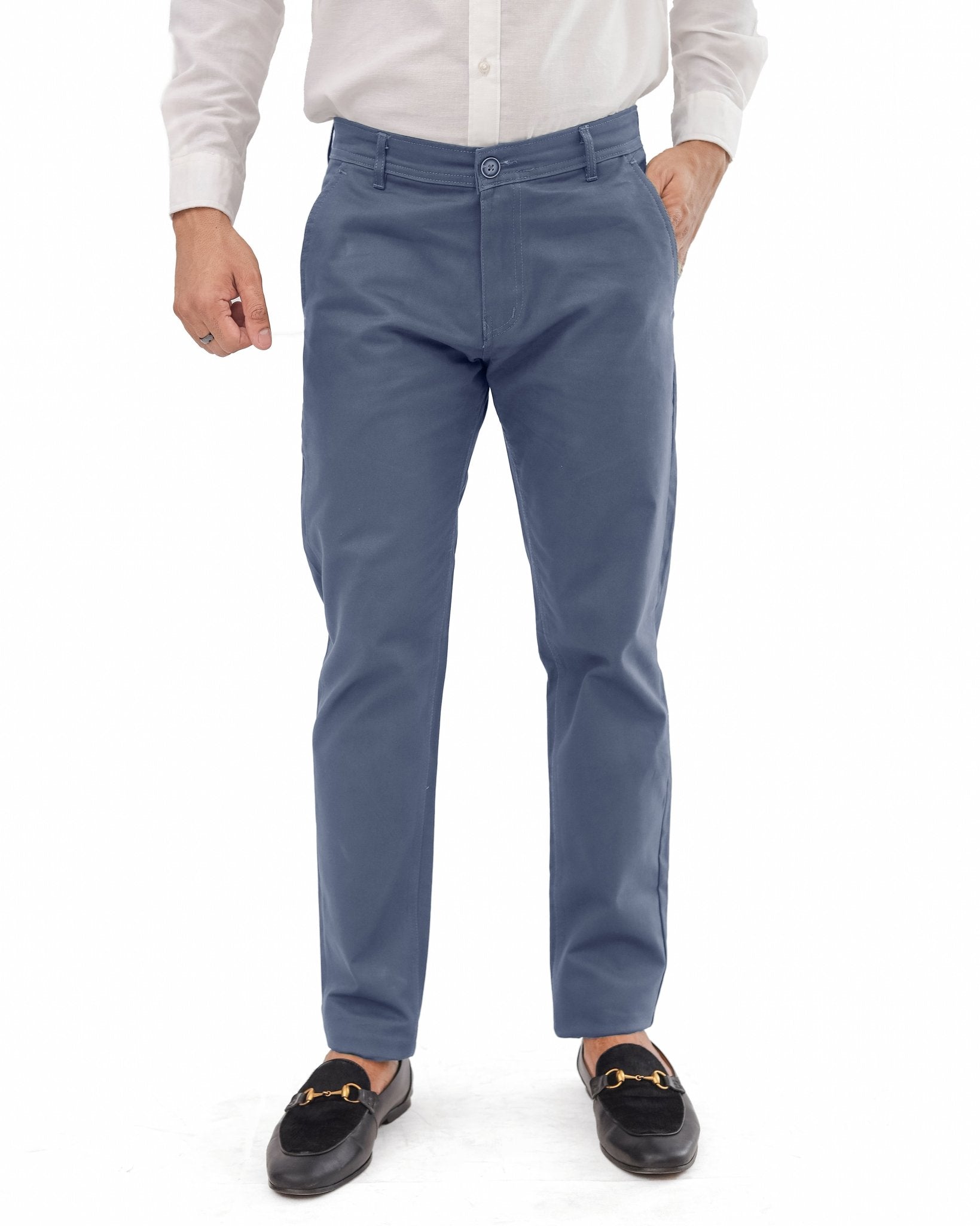 Verdant Mist cotton pant - Smart FitPantGarderobe Clothing