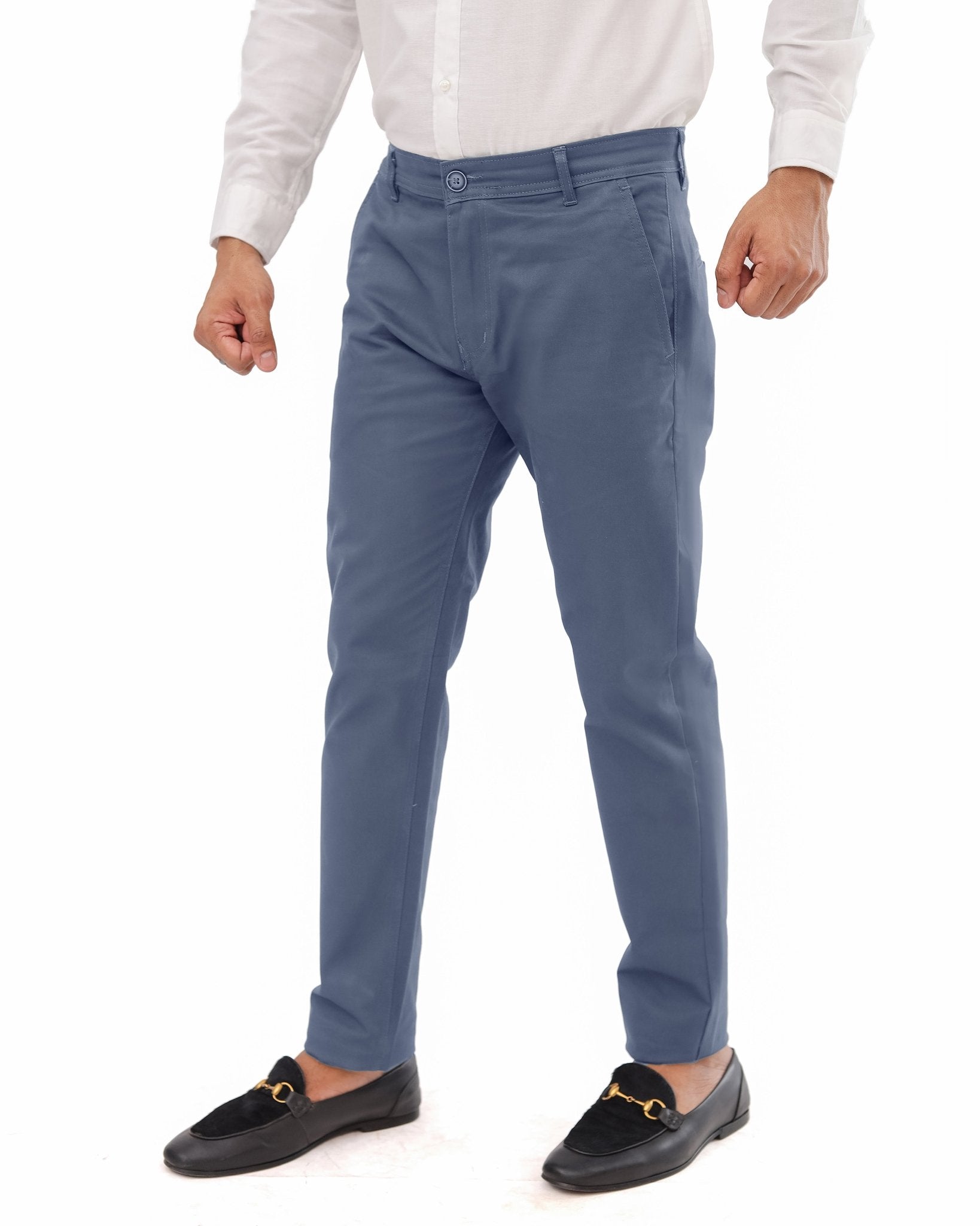 Verdant Mist cotton pant - Smart FitPantGarderobe Clothing