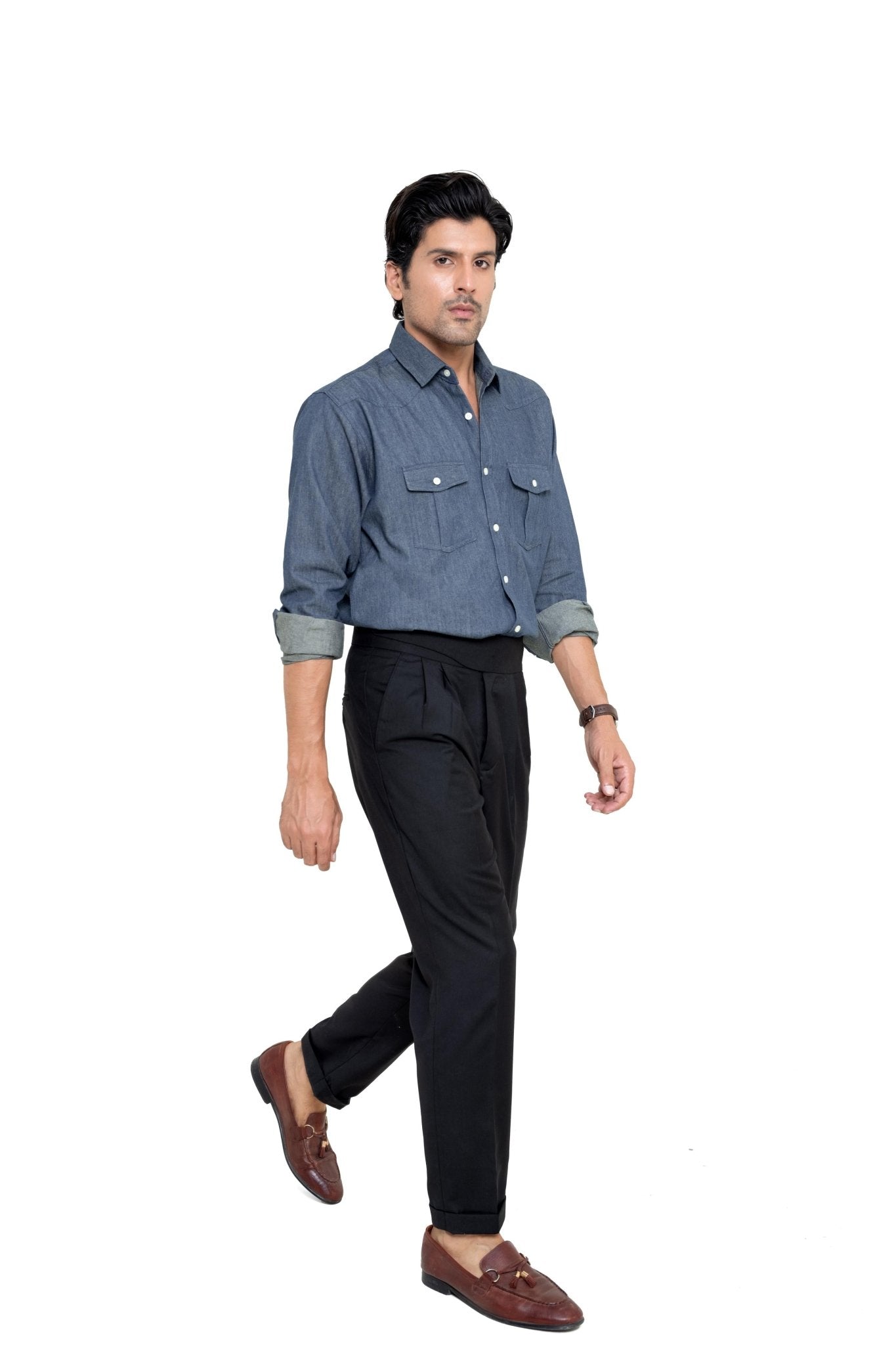 Vintage Blue Denim ShirtshirtGarderobe Clothing